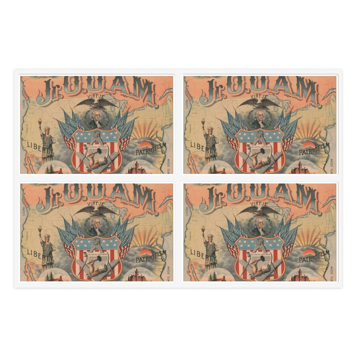 Jr. O.U.A.M - Print, Library of Congress collection Laminated UV Protective Vinyl Stickers