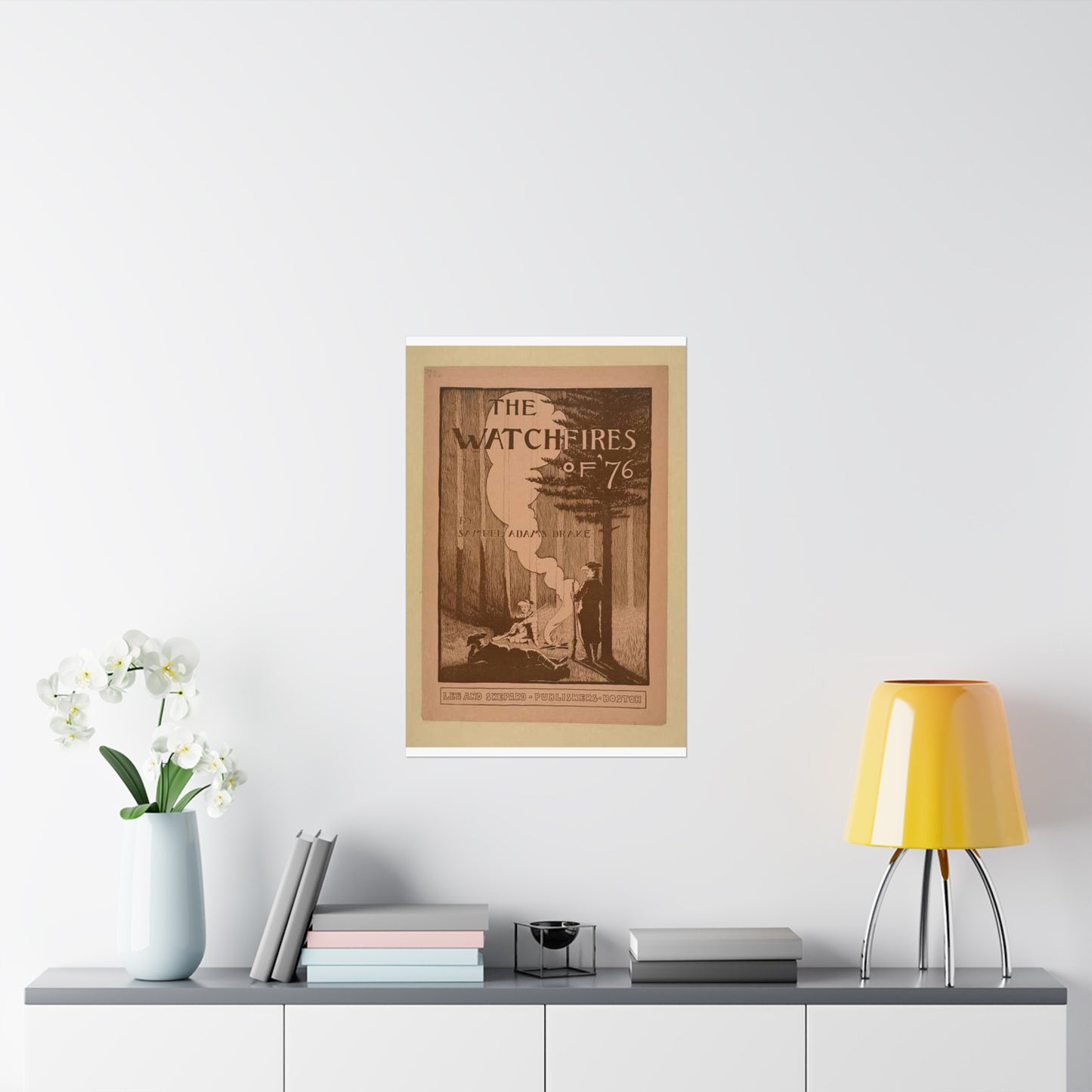 The watchfires of '76., Art Nouveau Poster High Quality Matte Wall Art Poster for Home, Office, Classroom