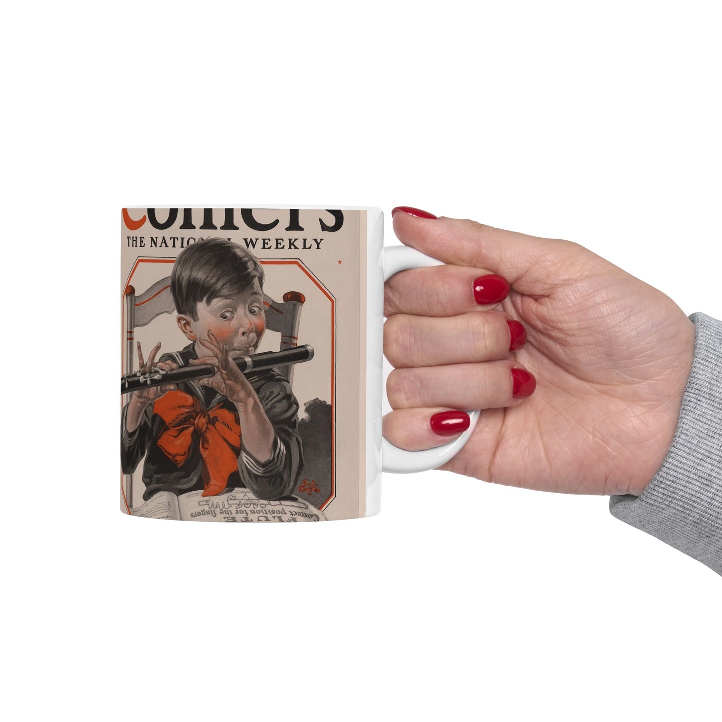 Correct Position for the Fingers, Dayton C. Miller Collection Beautiful Novelty Ceramic Coffee Mug 11oz