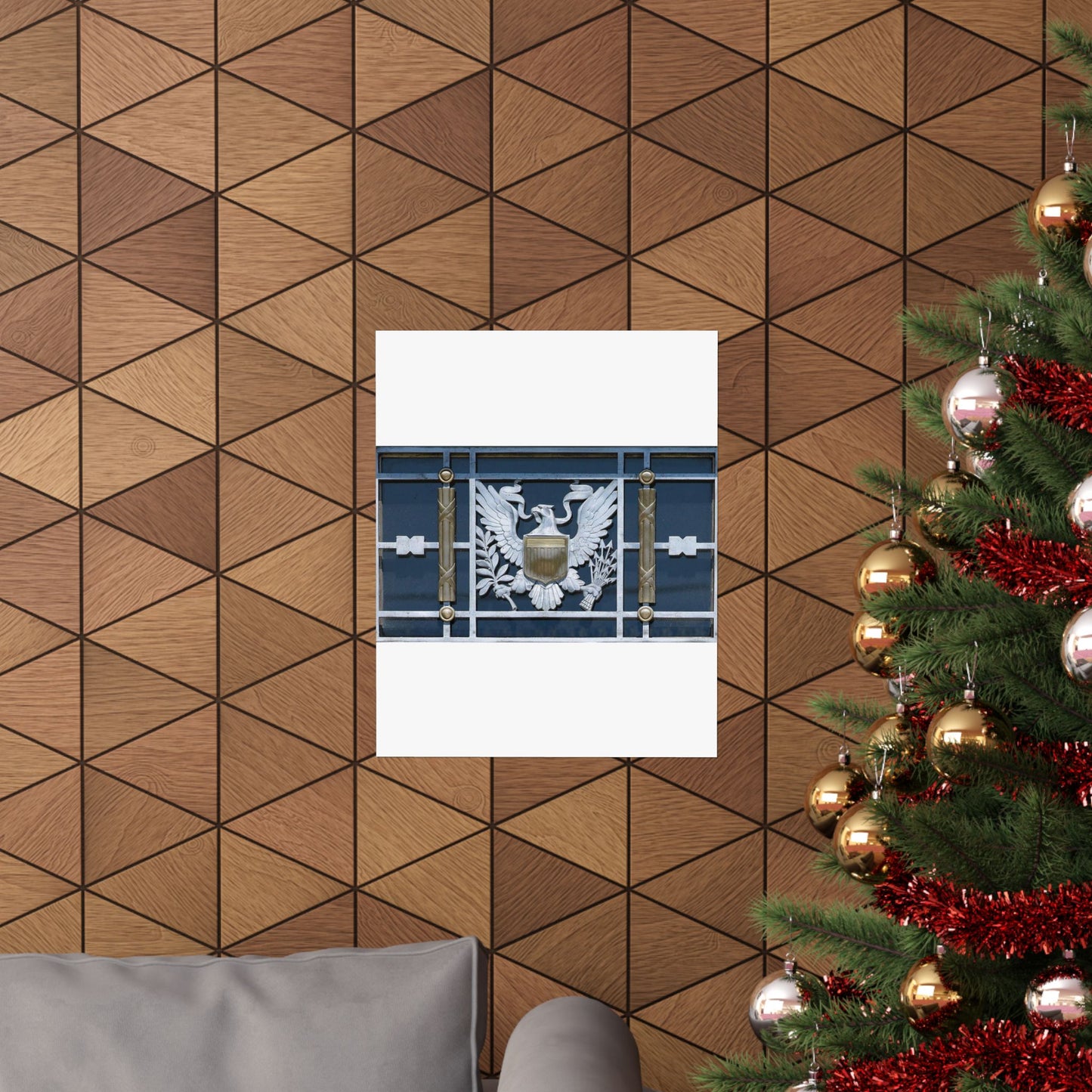 Door detail, Robert J. Nealon Federal Building and U.S. Courthouse, Scranton, Pennsylvania High Quality Matte Wall Art Poster for Home, Office, Classroom