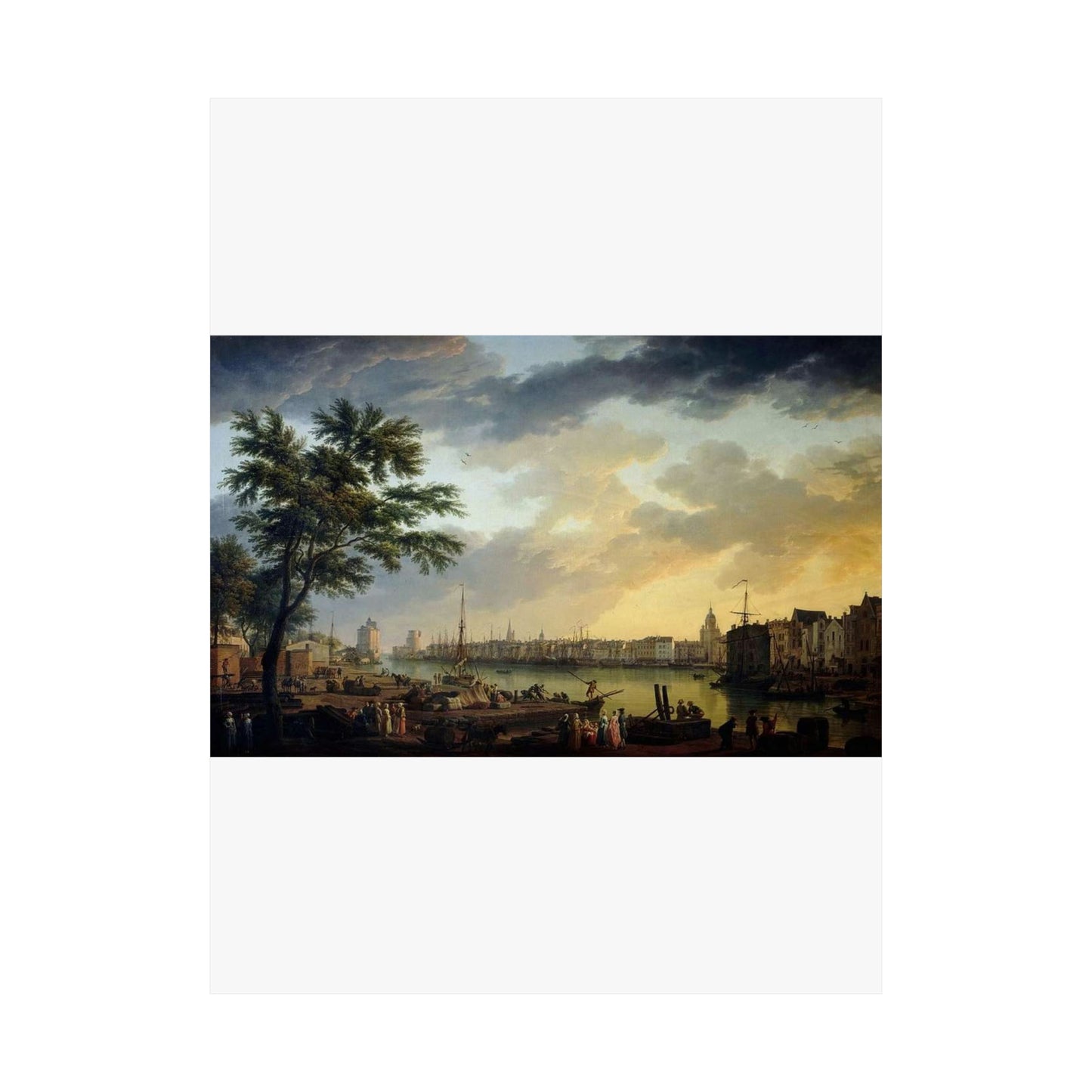 Vernet - Vue du port de la Rochelle High Quality Matte Wall Art Poster for Home, Office, Classroom