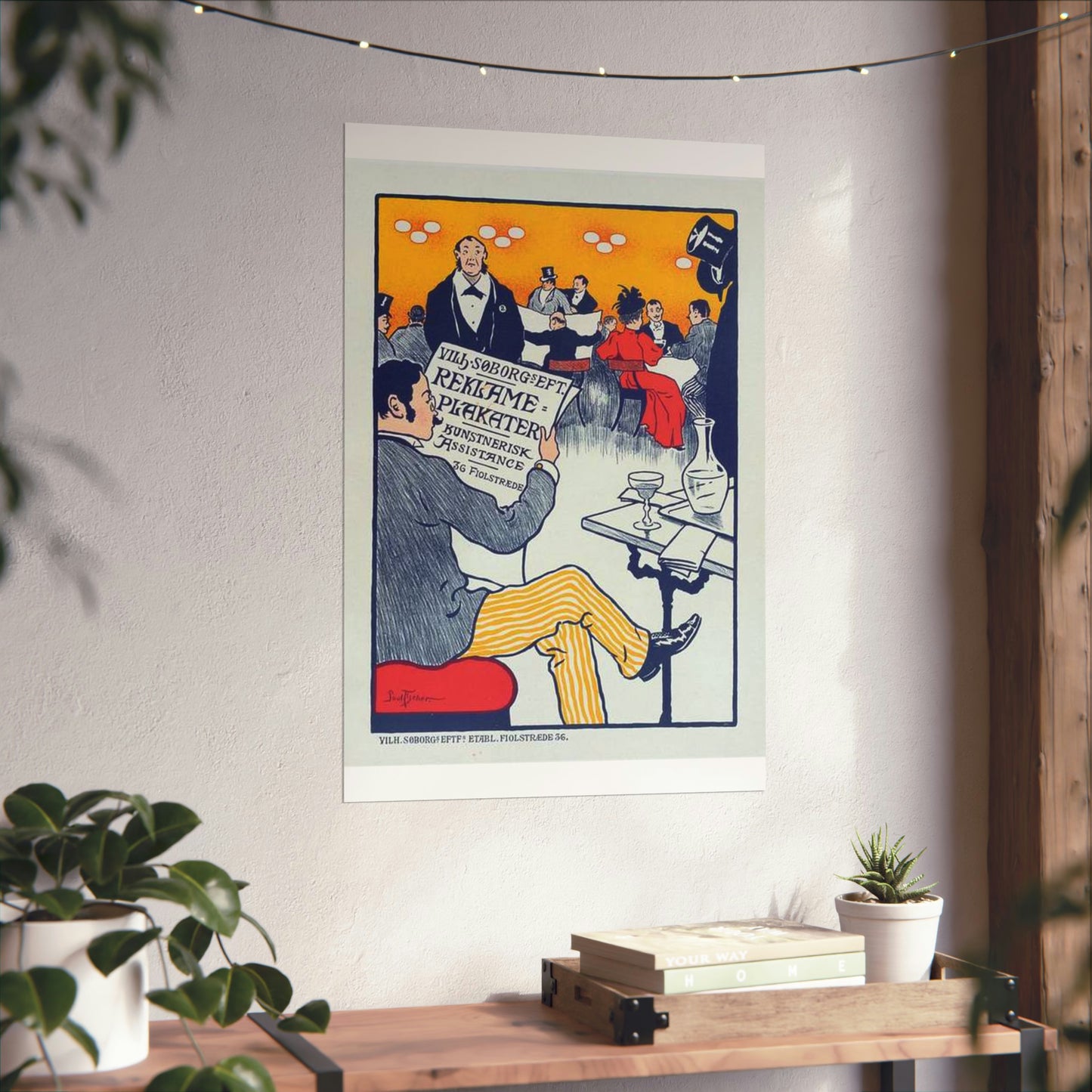 Affiche danoise pour les "Affiches artistiques Wilh. Söborg". High Quality Matte Wall Art Poster for Home, Office, Classroom