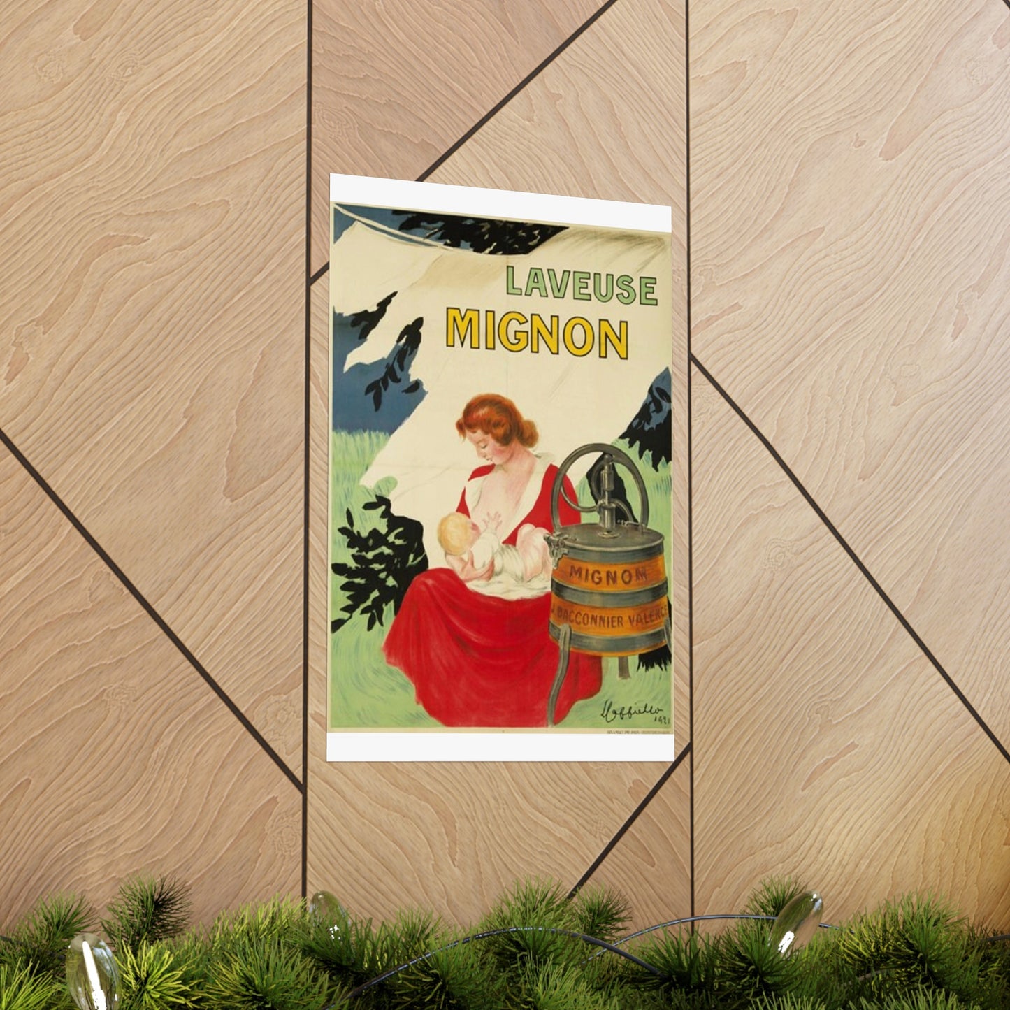 Affiche Laveuse Mignon - Art nouveau public domain image High Quality Matte Wall Art Poster for Home, Office, Classroom