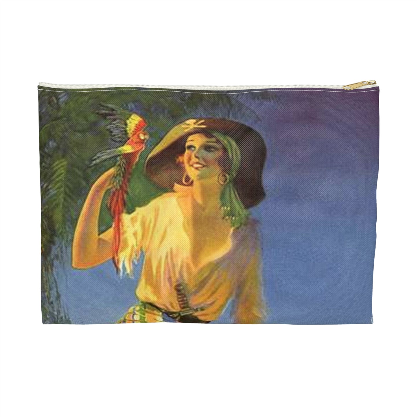 Princess of the Treasure Isle, Edward Mason Eggleston, 1931 Large Organizer Pouch with Black Zipper