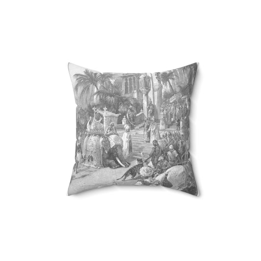 Journey to the East - Nicolas II Asia Tour by Ukhtomsky Decorative Accent Square Pillow