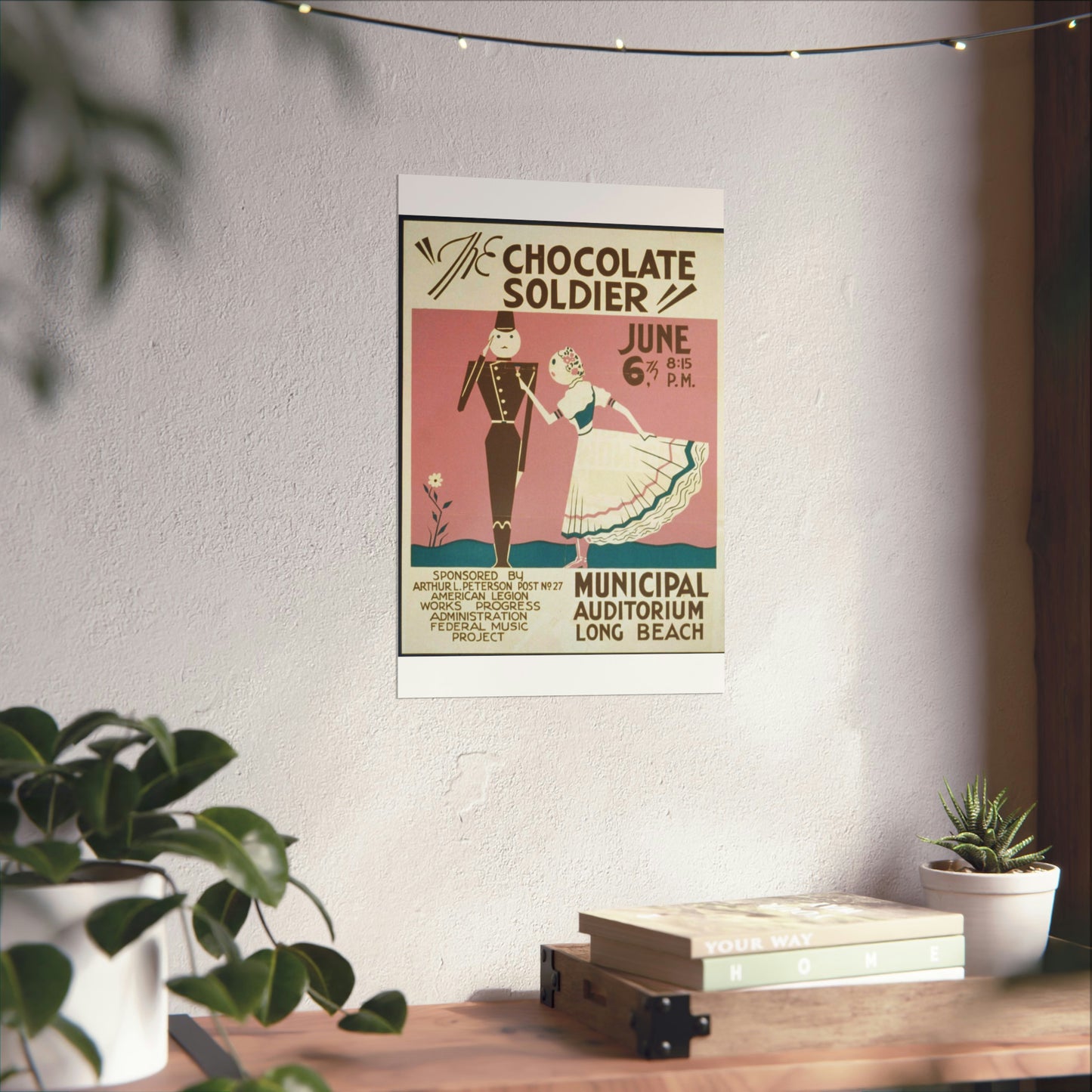 "The chocolate soldier" - WPA poster, Public domain, Library of Congress High Quality Matte Wall Art Poster for Home, Office, Classroom