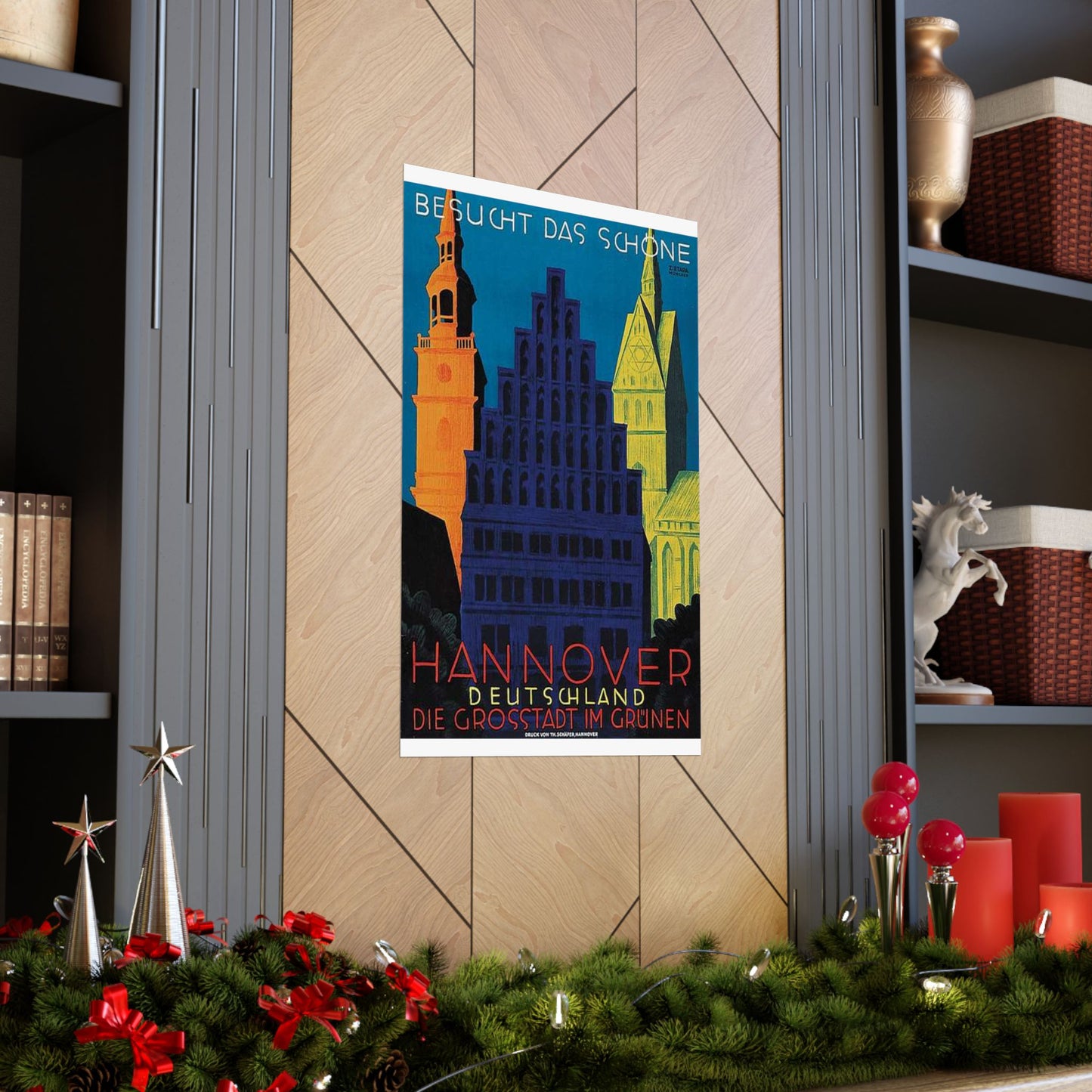 1930 circa Valentin Zietara Plakat Hannover, die Großstadt im Grünen High Quality Matte Wall Art Poster for Home, Office, Classroom
