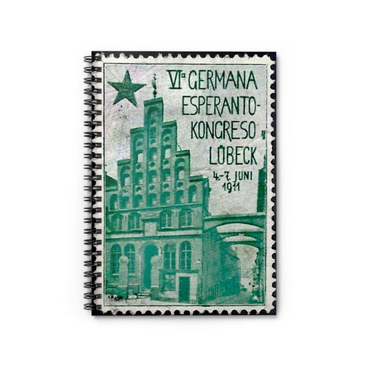 Damals – Esperanto-Kongress – 1911 – Reklamemarke Spiral Bound Ruled Notebook with Printed Cover