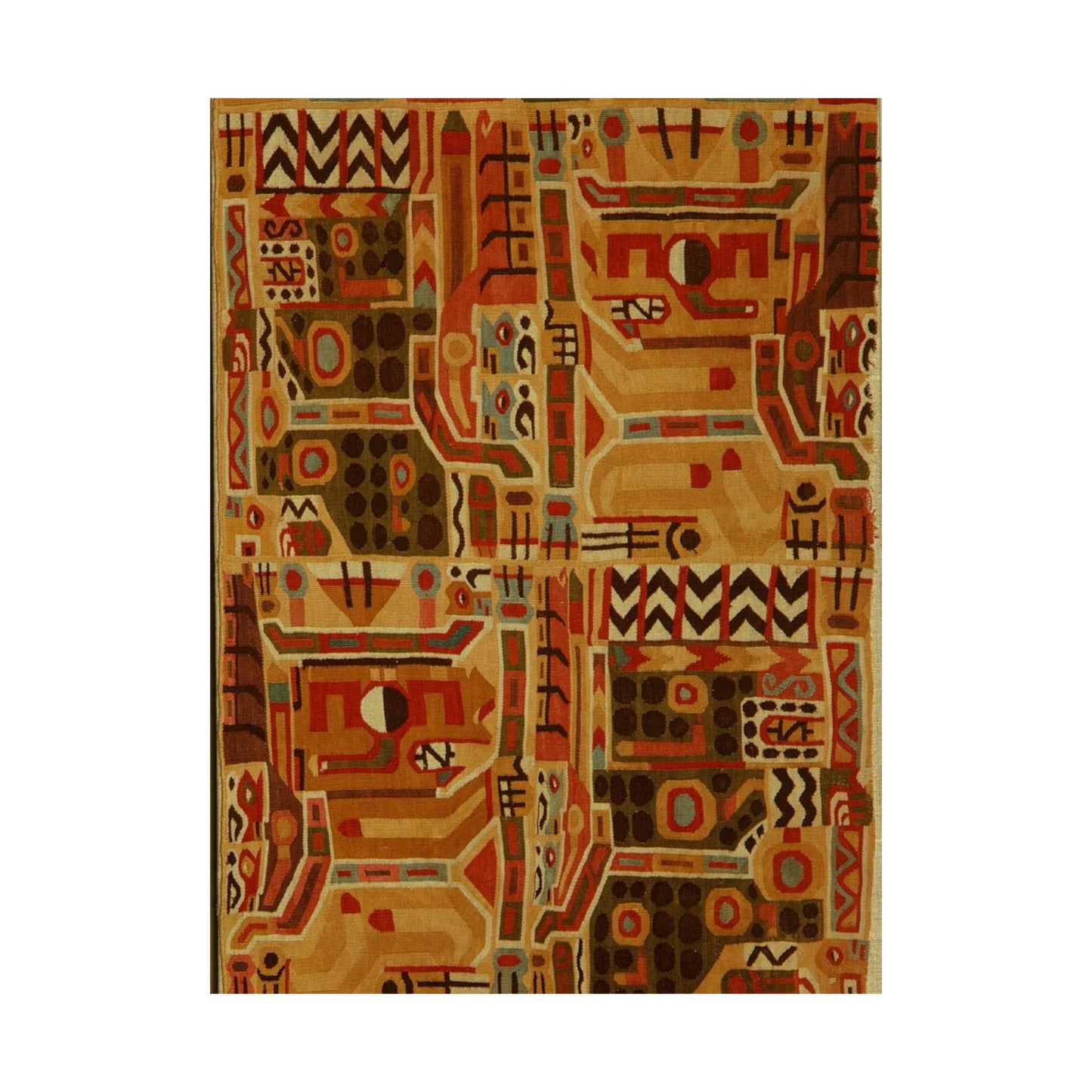 Tunic Fragment, 9th century - Public domain museum image. A rug with a design on it High Quality Matte Wall Art Poster for Home, Office, Classroom