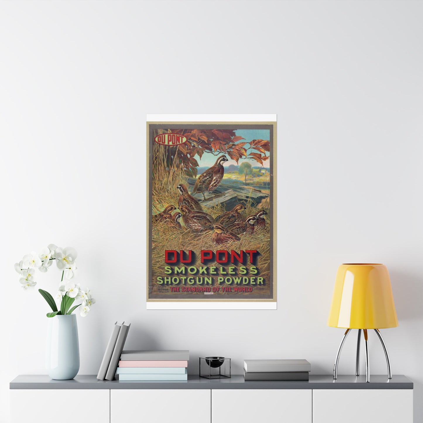 Du Pont smokeless shotgun powder - the standard of the world High Quality Matte Wall Art Poster for Home, Office, Classroom