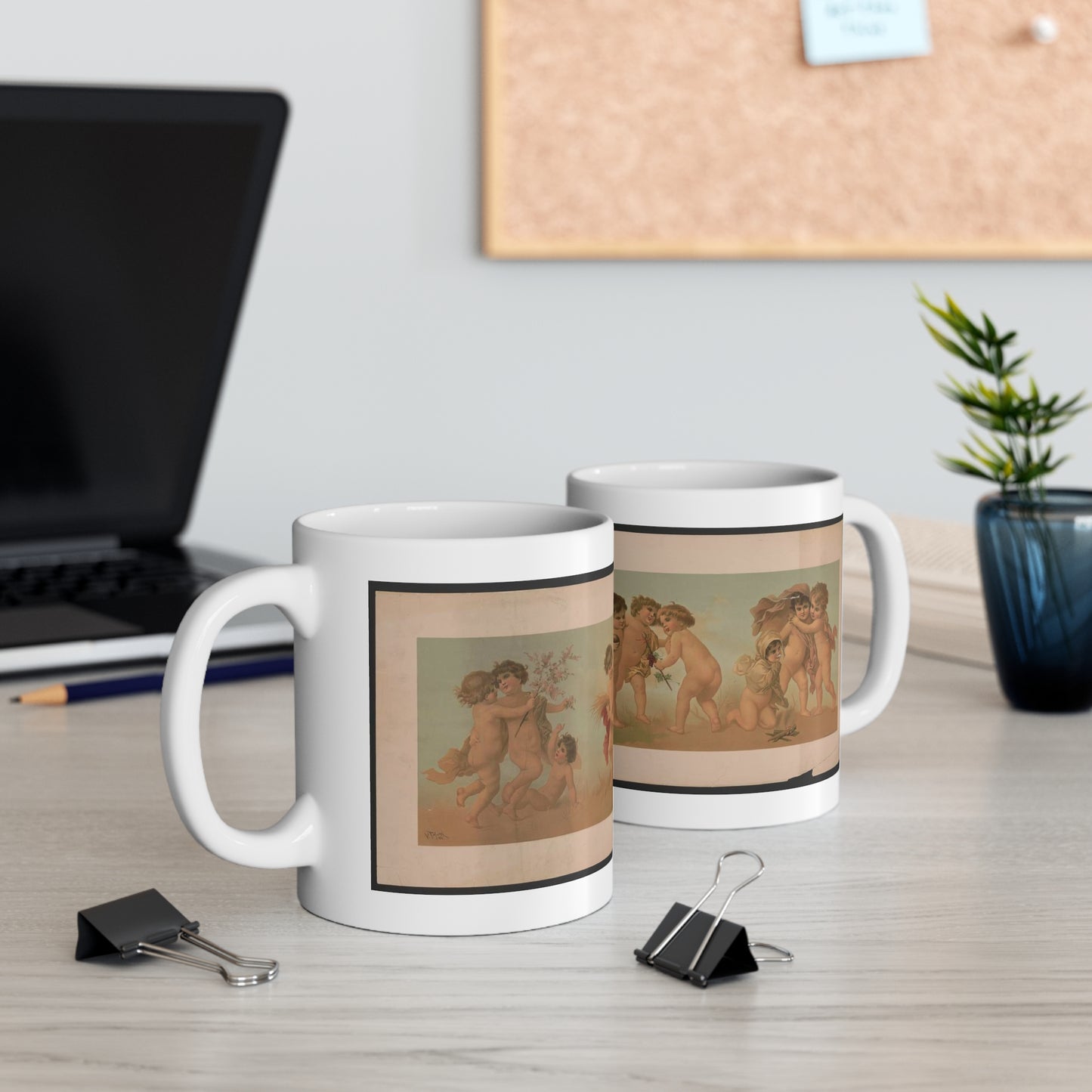 Yard of cupids - Print, Library of Congress collection Beautiful Novelty Ceramic Coffee Mug 11oz