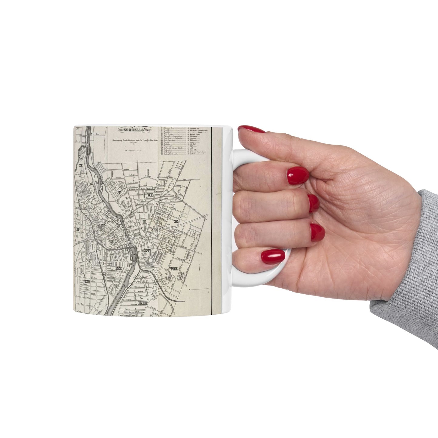 Map of the city of Rochester : from Cornells' Maps : to accompany Boyd's Rochester and six county directory / Beautiful Novelty Ceramic Coffee Mug 11oz