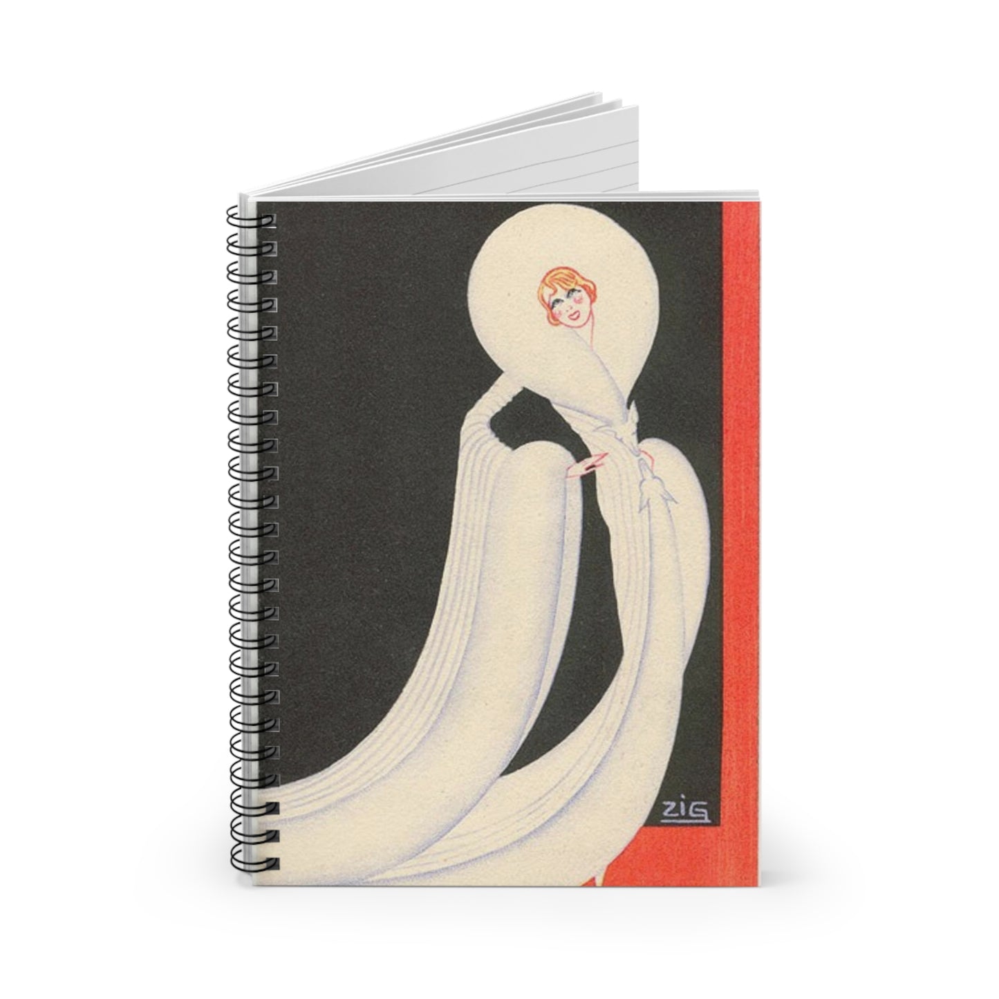 Fourrures André Brunswick - Public domain portrait painting Spiral Bound Ruled Notebook with Printed Cover