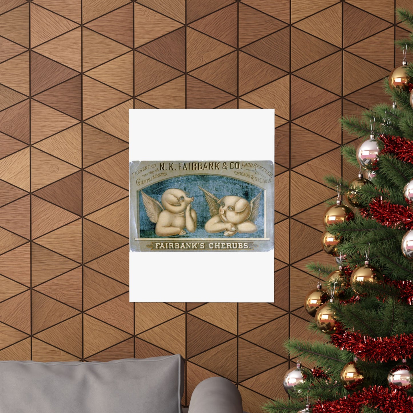 Fairbank's cherubs--Presented with the compliments of N.K. Fairbank & Co., lard refiners, Chicago & St. Louis High Quality Matte Wall Art Poster for Home, Office, Classroom