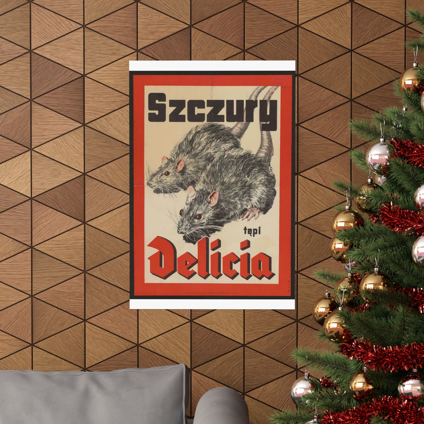 1940s poster - Szczury tępi Delicia High Quality Matte Wall Art Poster for Home, Office, Classroom