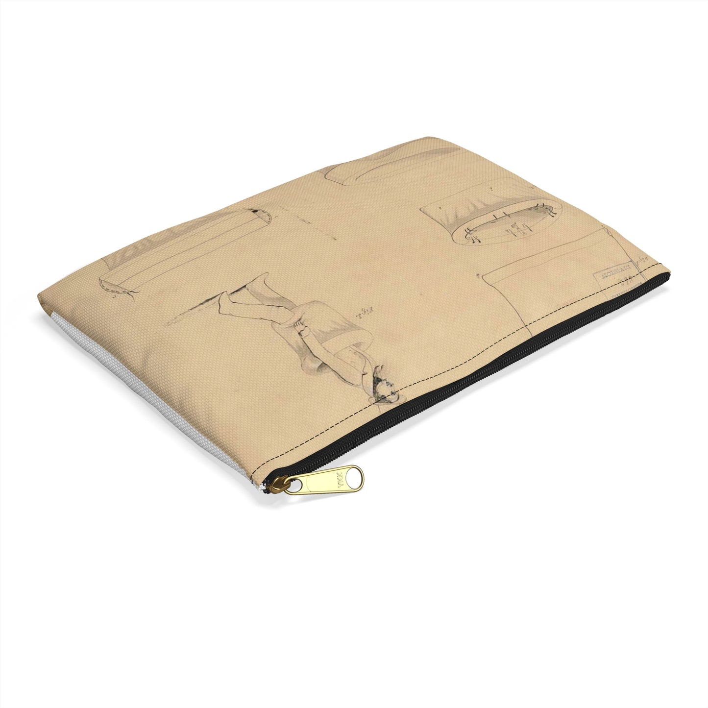 Patent drawing - Drawing of a Life Boat Public domain  image Large Organizer Pouch with Black Zipper