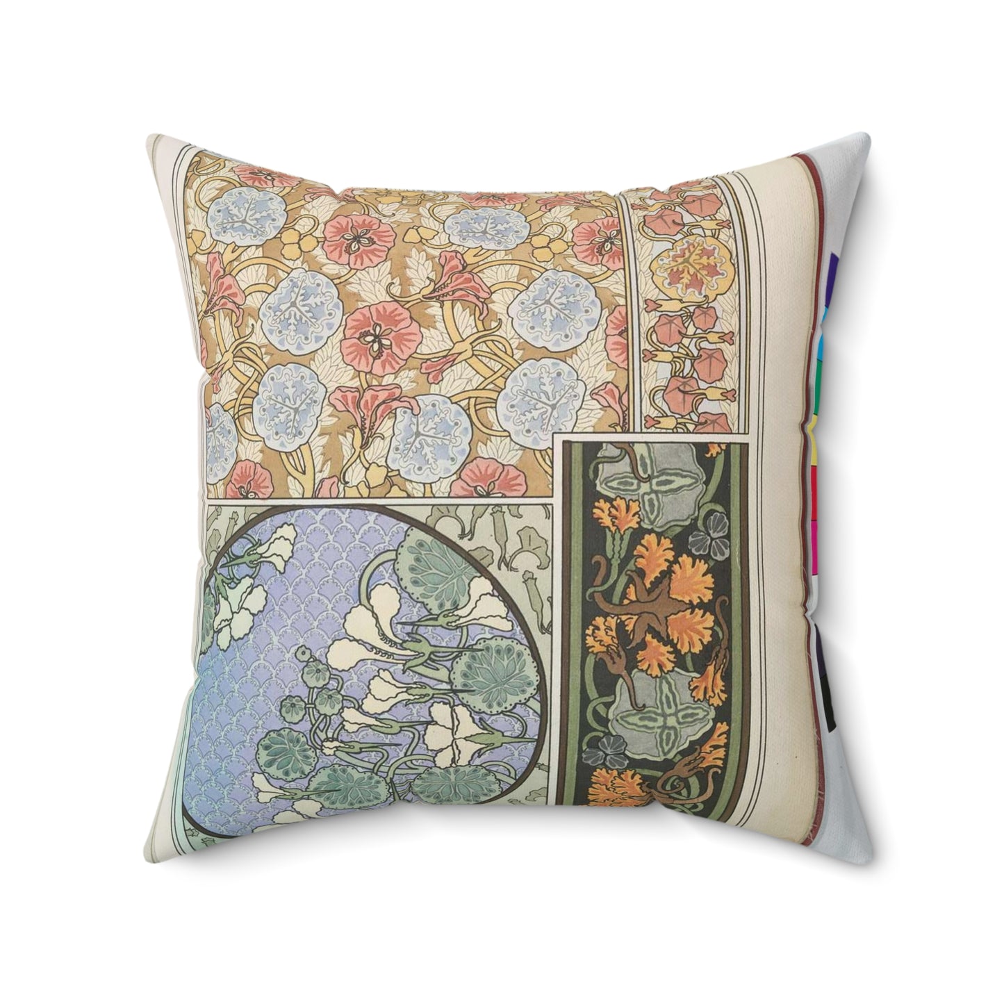 Capucine. Eugene Grasset, compiler Decorative Accent Square Pillow