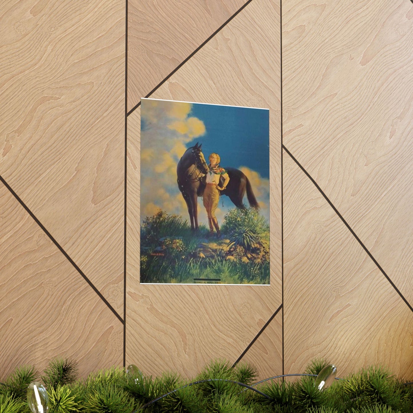 Top of the World, or, Dejando al Munro Atras, painting by Edward Mason Eggleston High Quality Matte Wall Art Poster for Home, Office, Classroom