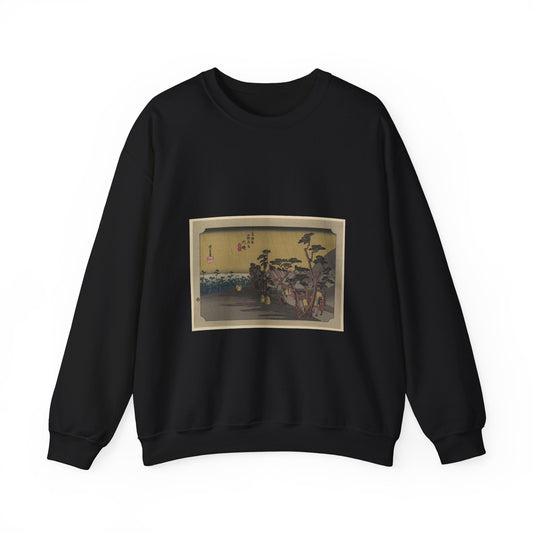 Utagawa Hiroshige - Oiso, Andō Hiroshige - Ukiyo e print Black Heavy Blend Adult Crew Neck SweatShirt