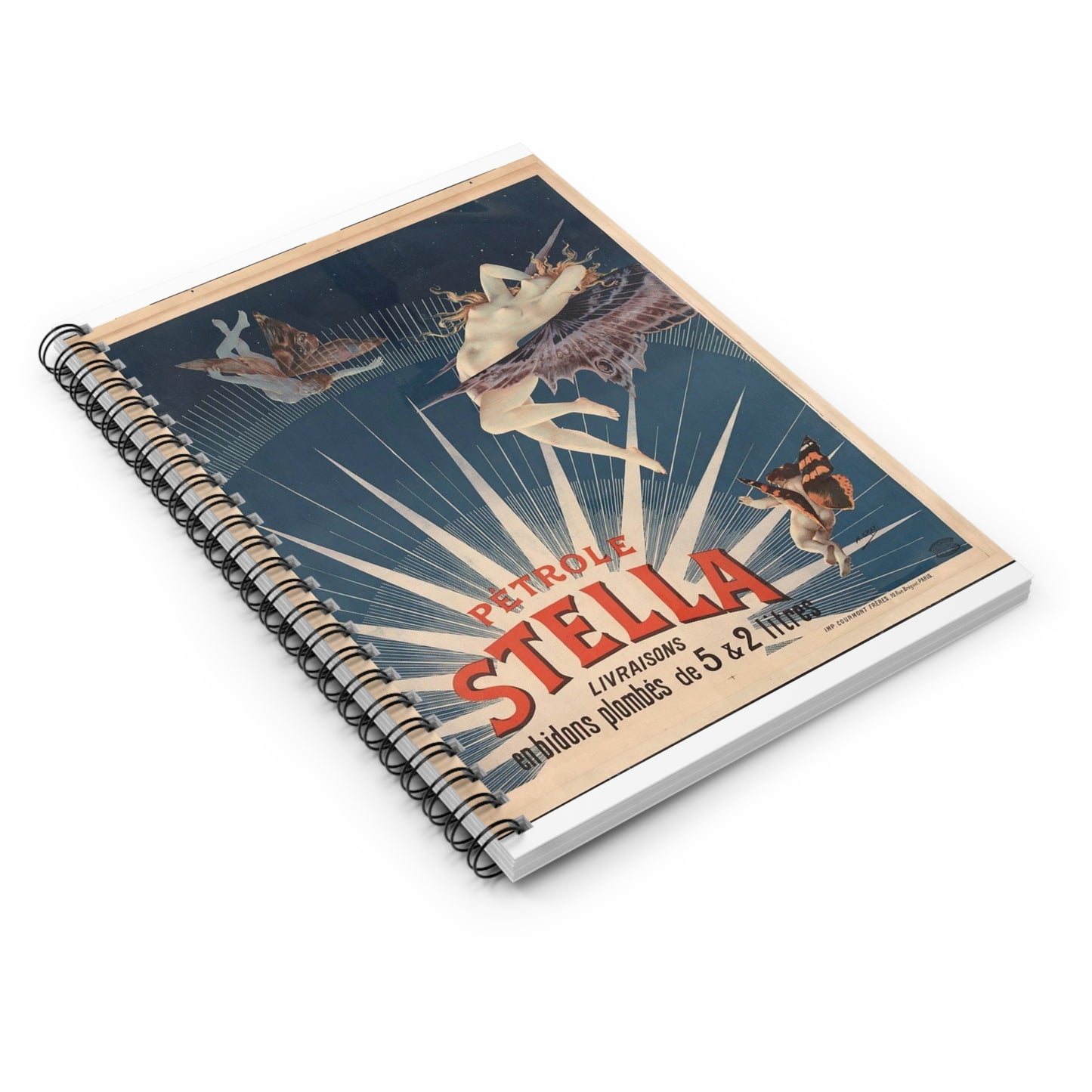 Pétrole Stella, livraisons en bidons plombés de 5 & 2 litres / H. Gray. Spiral Bound Ruled Notebook with Printed Cover