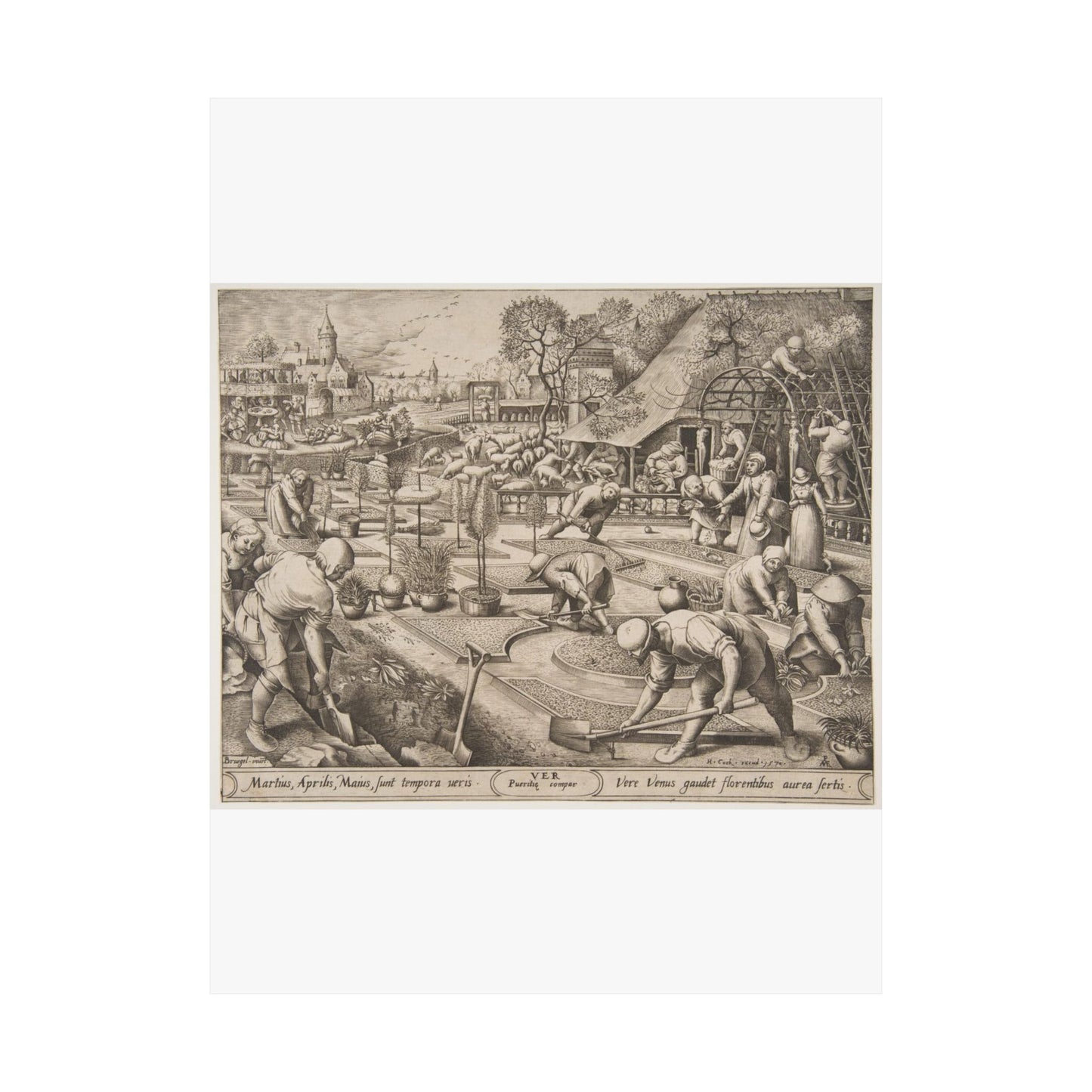 Pieter van der Heyden - Spring (Ver) from The Seasons High Quality Matte Wall Art Poster for Home, Office, Classroom