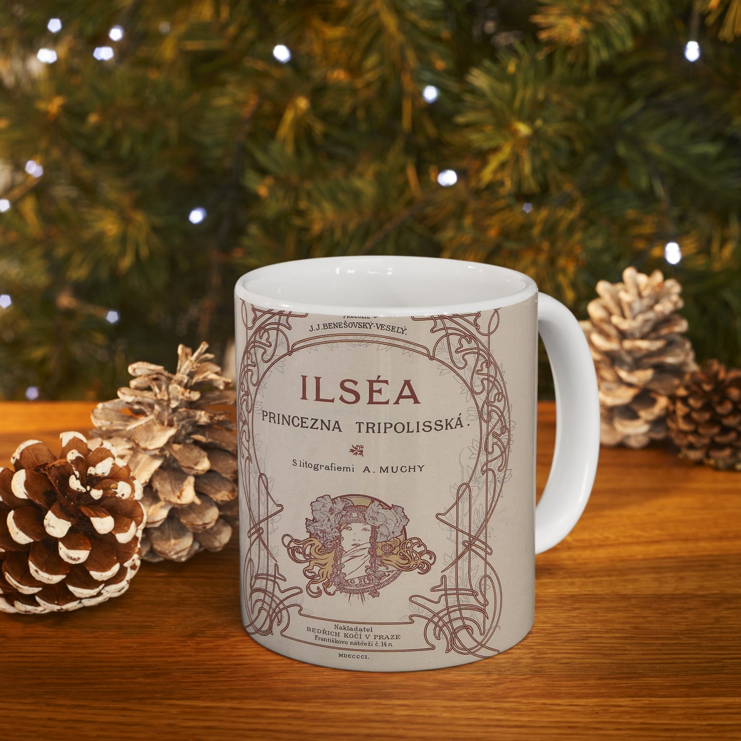 Ilsea, princezna tripolisska - title - Alfons Mucha Beautiful Novelty Ceramic Coffee Mug 11oz