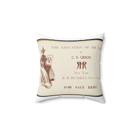 The education of Mr. Pipp by C. D. Gibson Decorative Accent Square Pillow