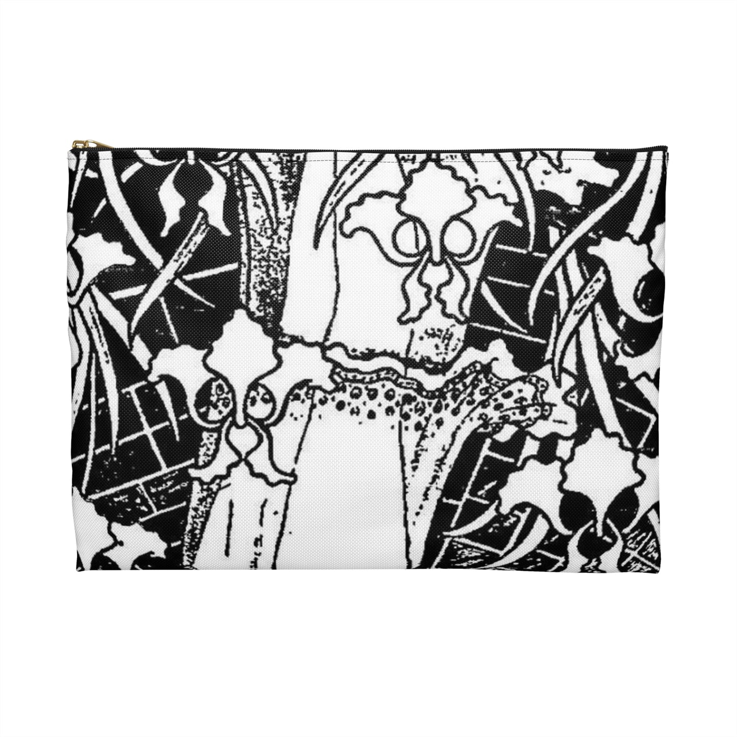 Liane de Pougy by Paul Berthon - Art nouveau public domain poster Large Organizer Pouch with Black Zipper