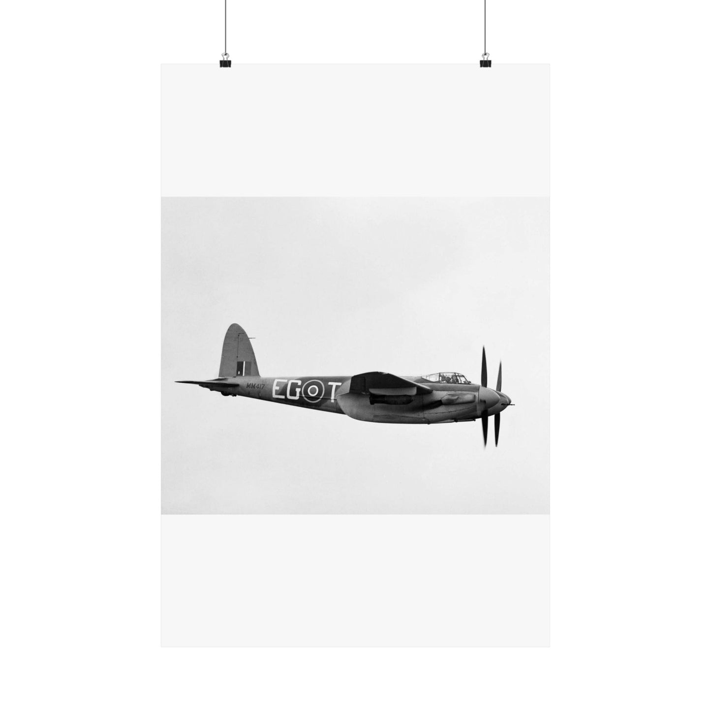 De Havilland Mosquito FB Mk VI of No. 487 Squadron RNZAF based at Hunsdon, Hertfordshire, 28 February 1944. CH12415 High Quality Matte Wall Art Poster for Home, Office, Classroom