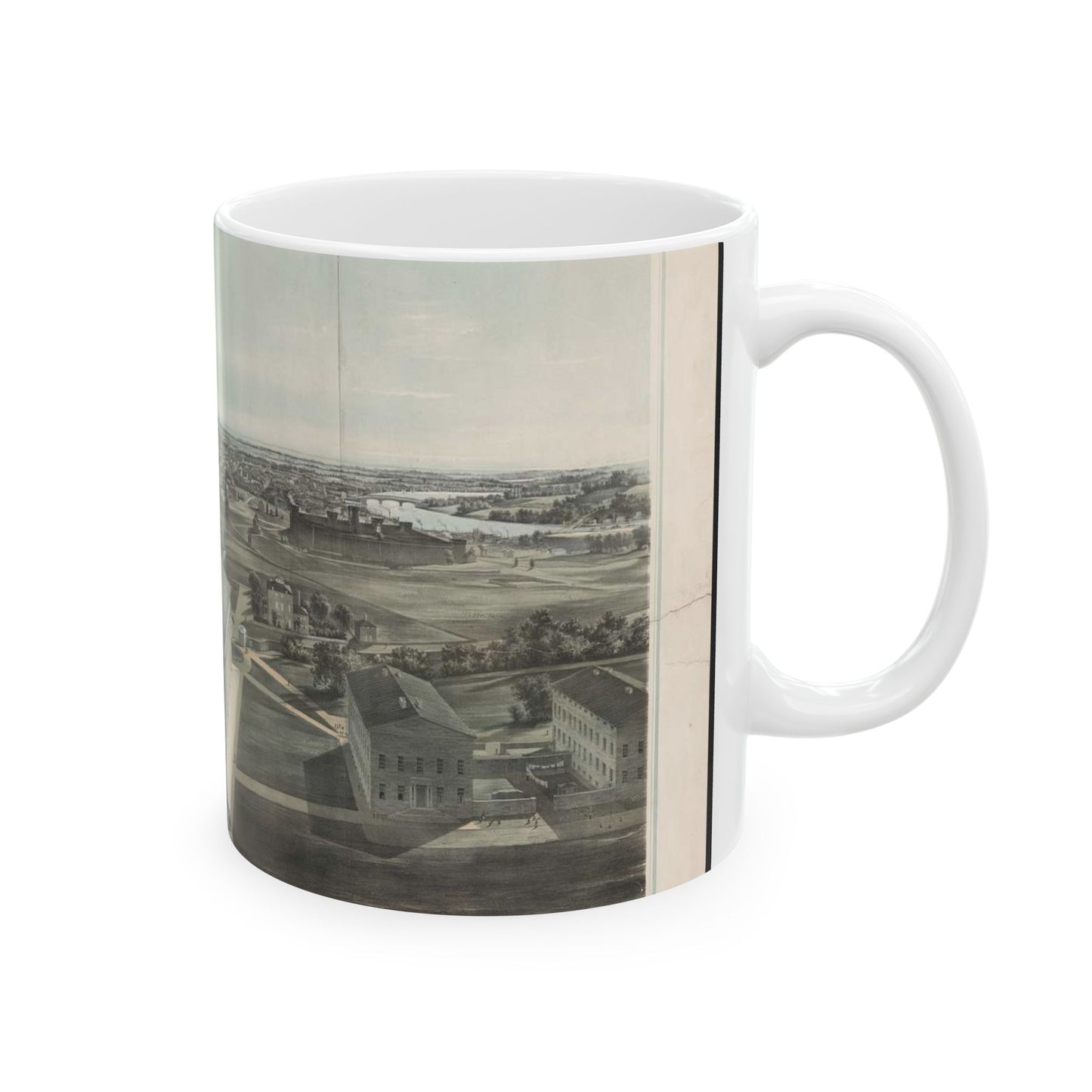 Philadelphia, from Girard College-1850 / J. W. Hill & Smith, del. ;  lith. par B. F. Smith Jr. ; printed in tints by F. Michelin. Beautiful Novelty Ceramic Coffee Mug 11oz