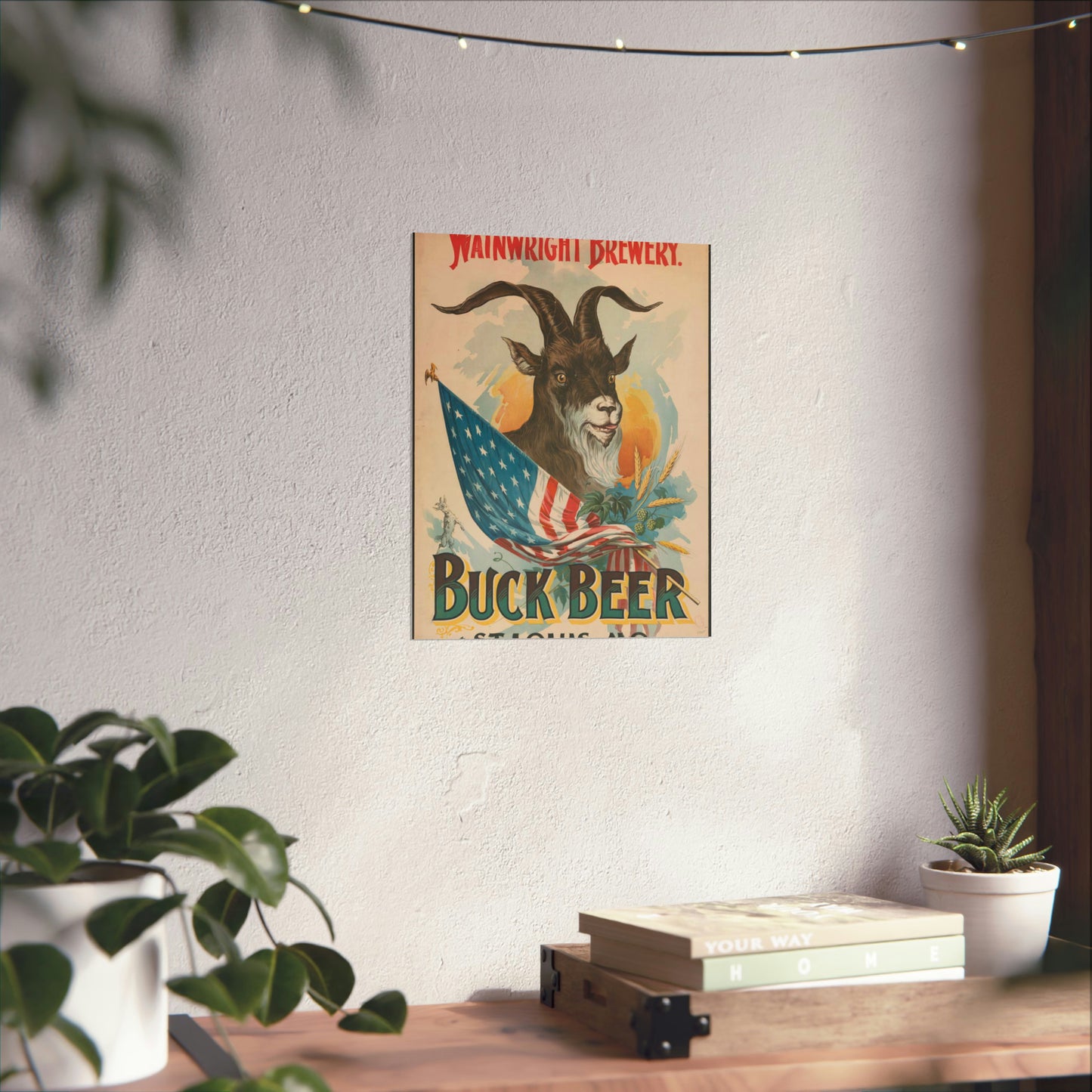 Wainwright Brewery, Buck Beer, St. Louis, MO High Quality Matte Wall Art Poster for Home, Office, Classroom