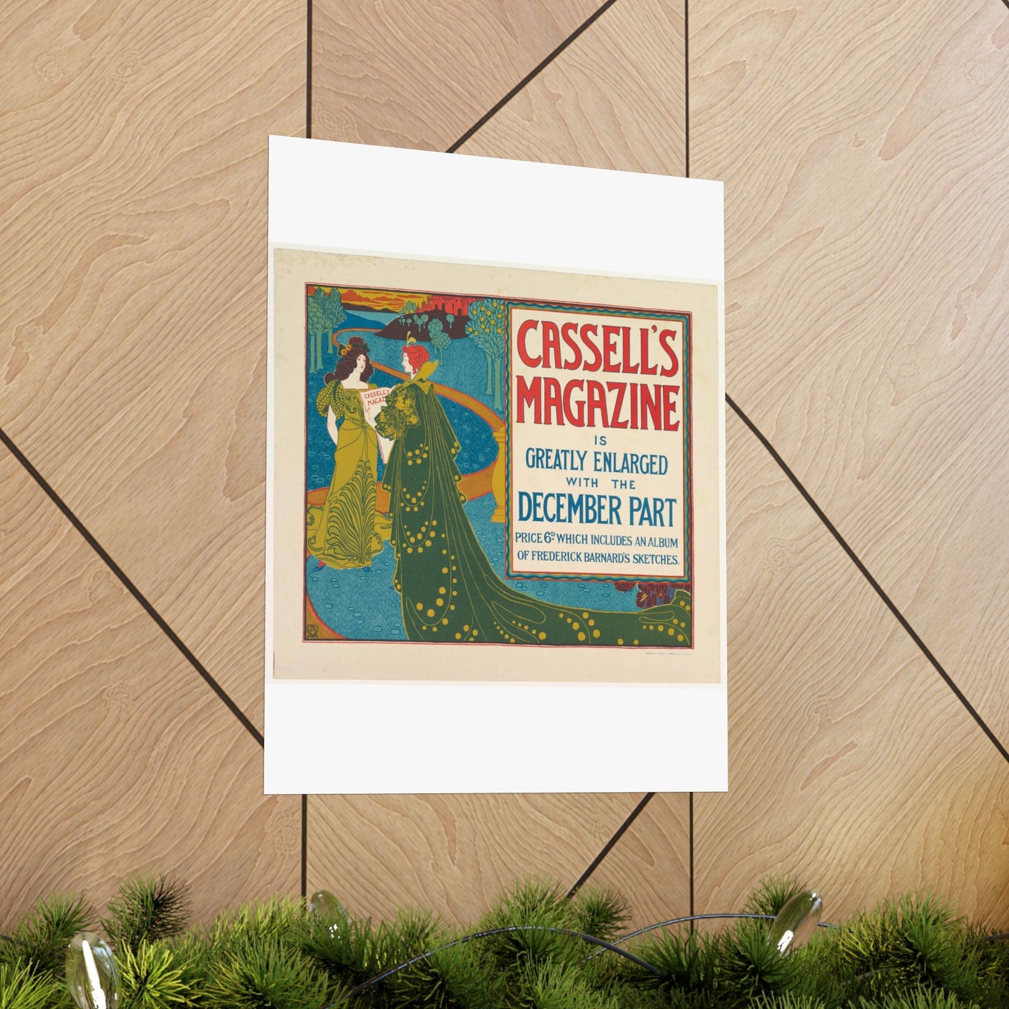 Louis Rhead - Cassell's Magazine: December High Quality Matte Wall Art Poster for Home, Office, Classroom