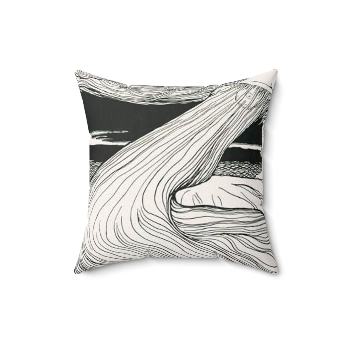 Witzel-210 - Art nouveau public domain image Decorative Accent Square Pillow