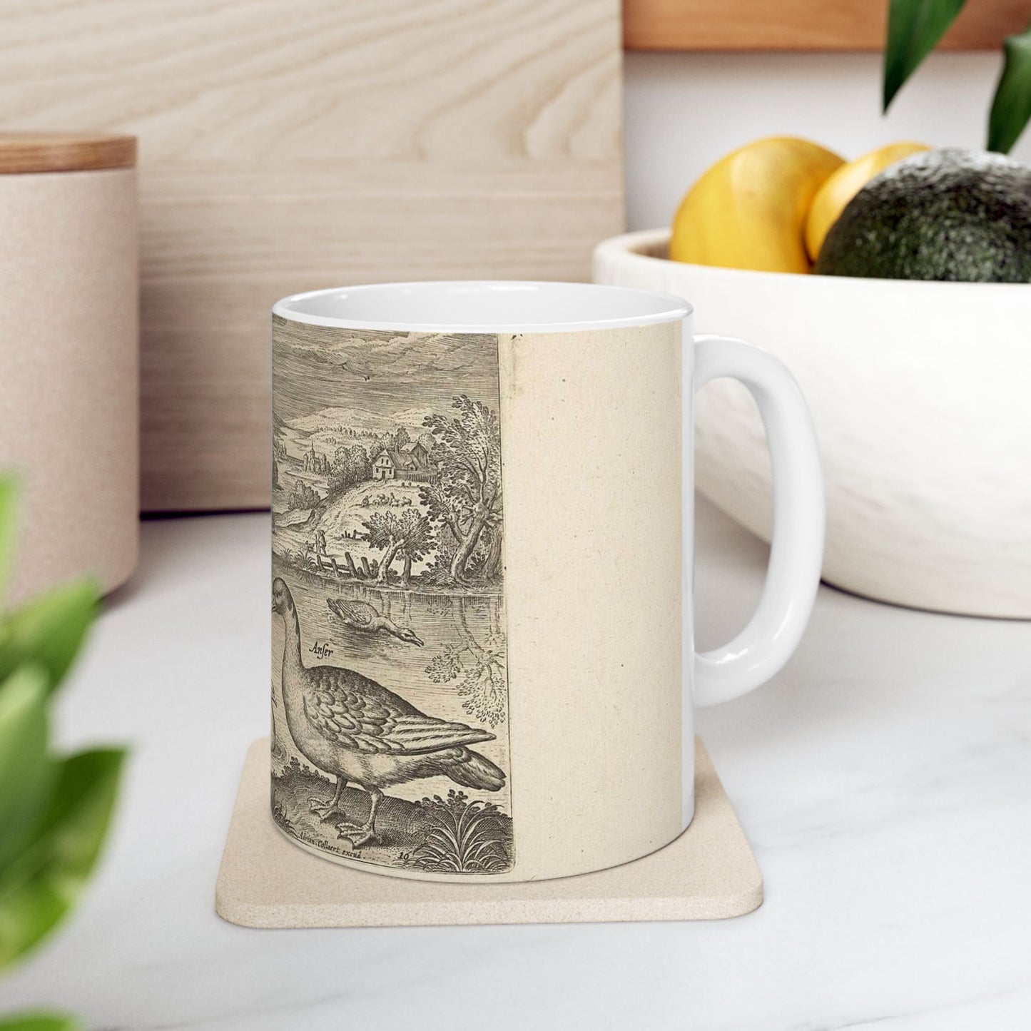 Adriaen Collaert - Enkele vogels in een landschap Beautiful Novelty Ceramic Coffee Mug 11oz