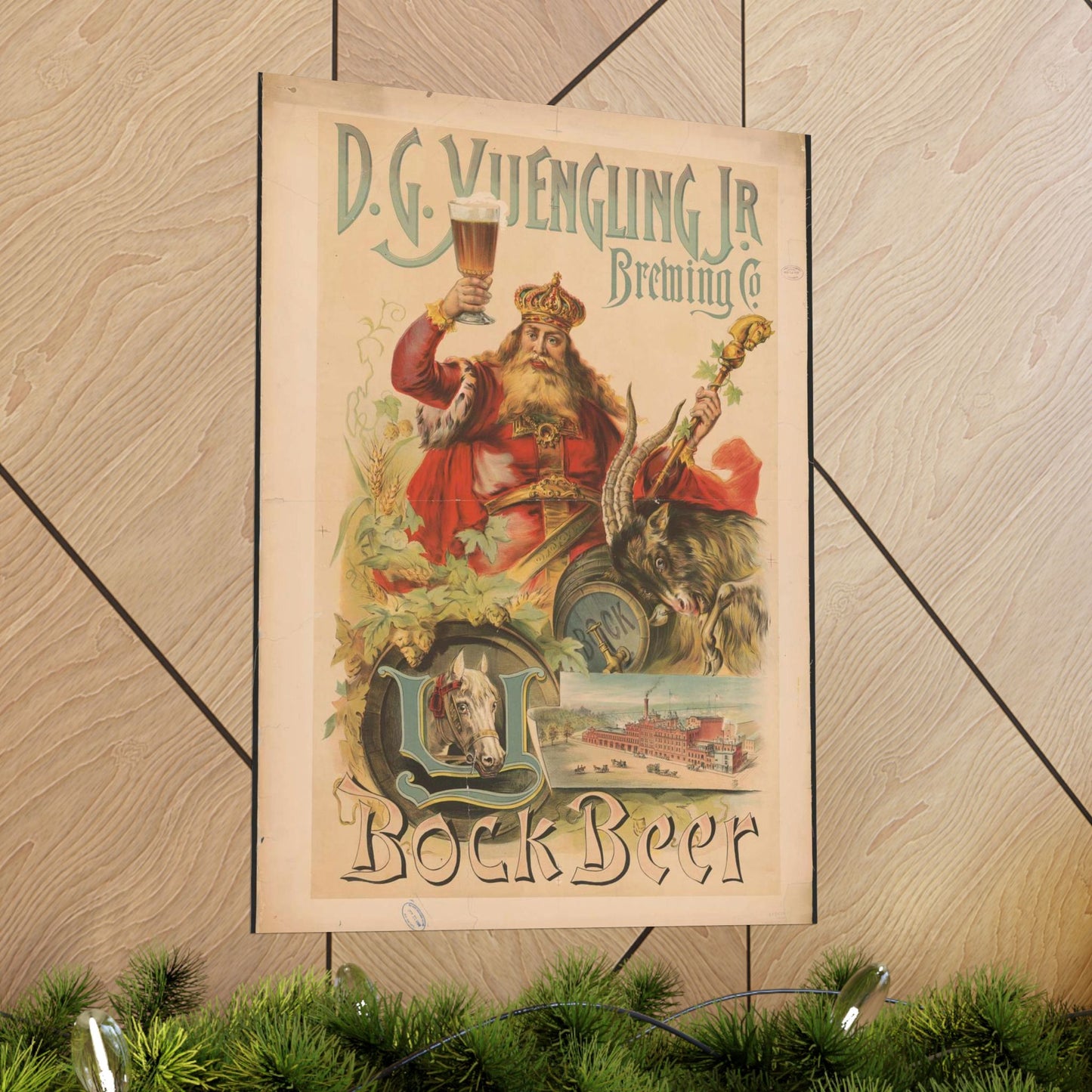 D.G. Yuengling Jr. Brewing Co., bock beer High Quality Matte Wall Art Poster for Home, Office, Classroom