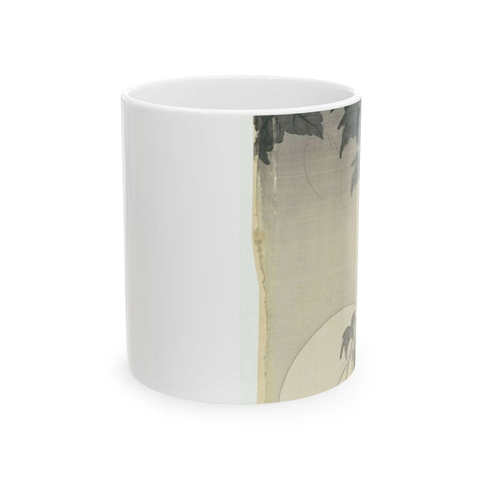 Wilde komkommer met volle maan, Ohara Koson Beautiful Novelty Ceramic Coffee Mug 11oz