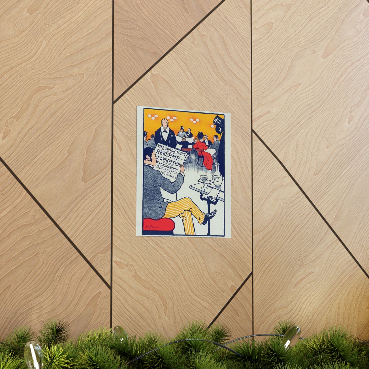 Affiche danoise pour les "Affiches artistiques Wilh. Söborg". High Quality Matte Wall Art Poster for Home, Office, Classroom