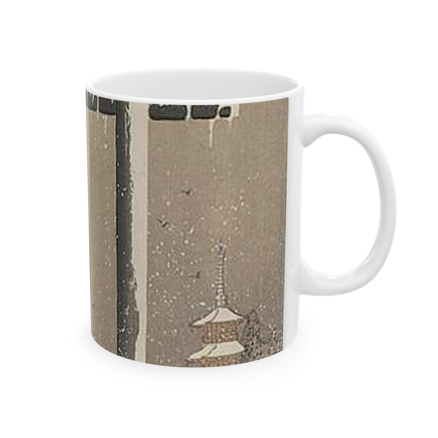 Koson - torii-and-crow-in-the-snow, Ohara Koson Beautiful Novelty Ceramic Coffee Mug 11oz