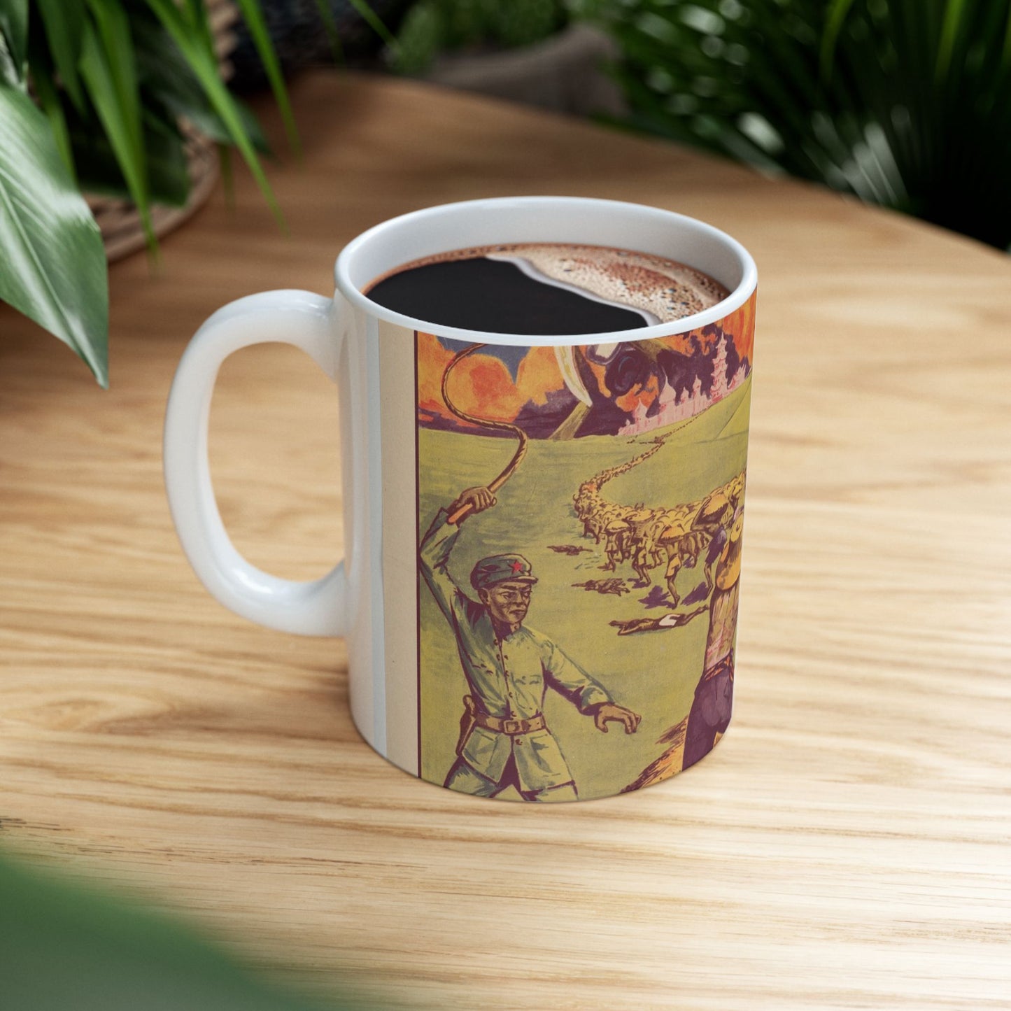 Thai Rice Harvest (PO-19-TH), Cold War American Propaganda poster Beautiful Novelty Ceramic Coffee Mug 11oz