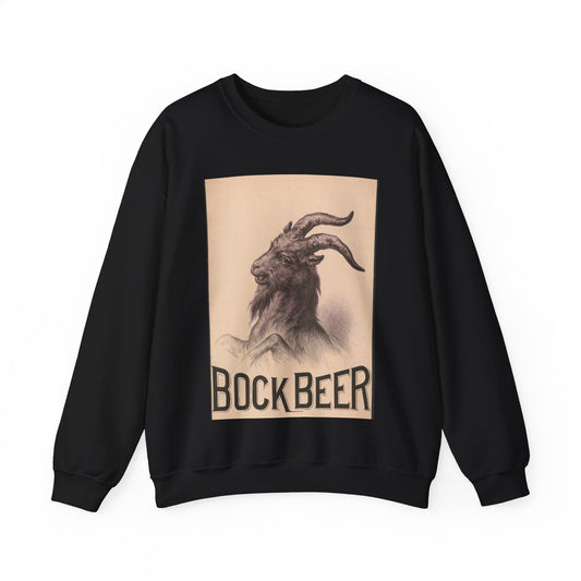Bock Beer - Print, Library of Congress collection Black Heavy Blend Adult Crew Neck SweatShirt