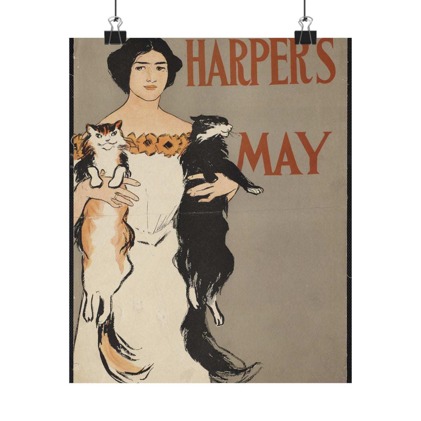 Edward Penfield - Harper's May, Art Nouveau Poster High Quality Matte Wall Art Poster for Home, Office, Classroom