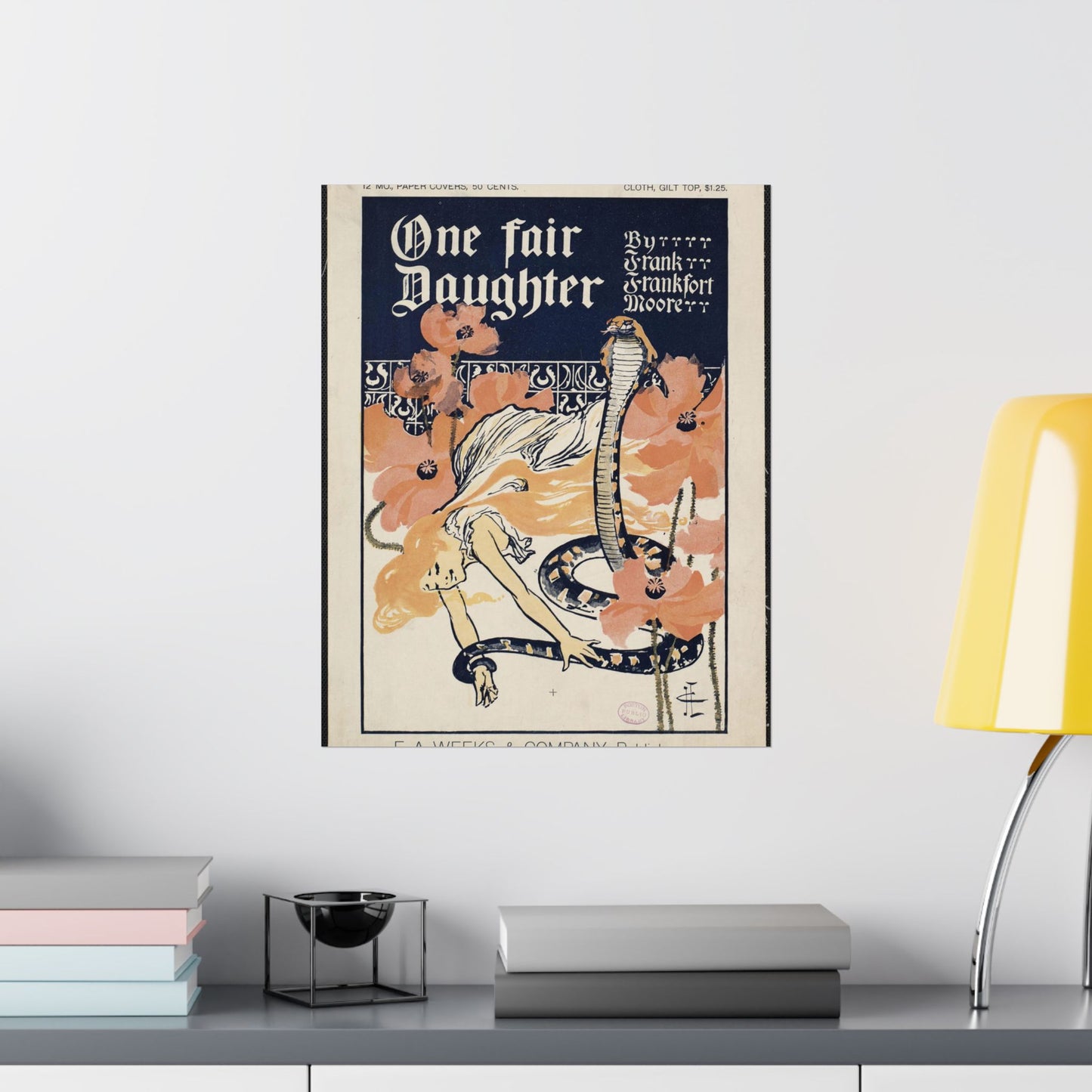 One fair daughter, by Frank Frankfort Moore High Quality Matte Wall Art Poster for Home, Office, Classroom