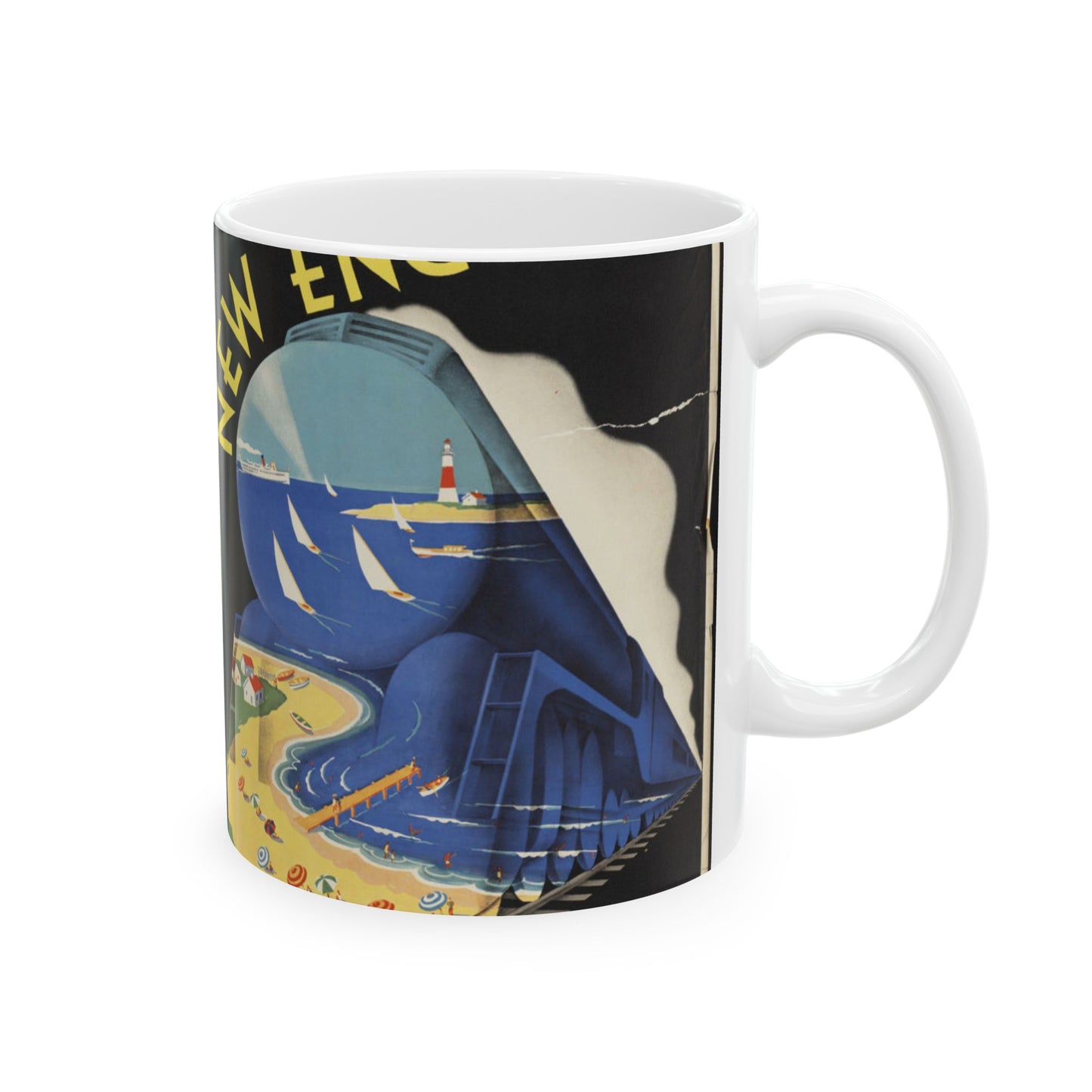 Vintage Travel Posters, 1920s-1930s Beautiful Novelty Ceramic Coffee Mug 11oz