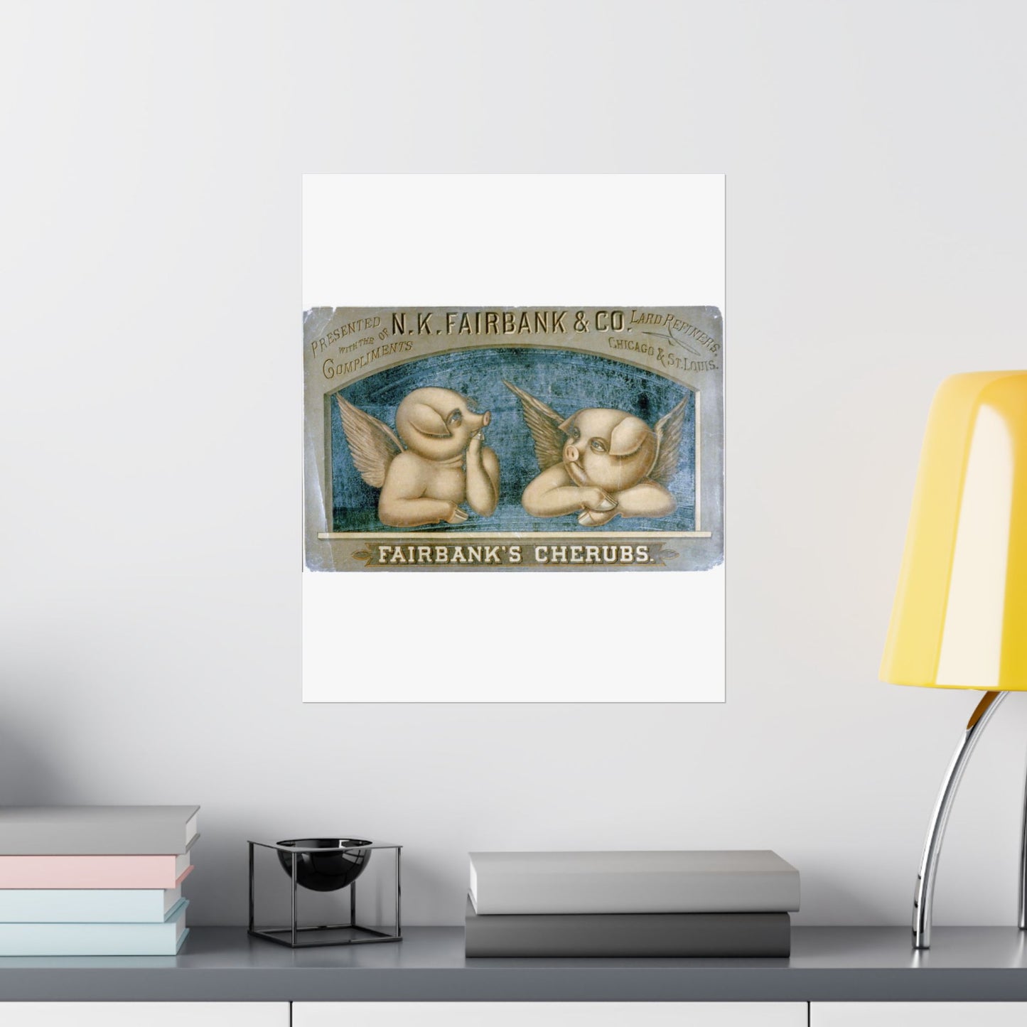 Fairbank's cherubs--Presented with the compliments of N.K. Fairbank & Co., lard refiners, Chicago & St. Louis High Quality Matte Wall Art Poster for Home, Office, Classroom