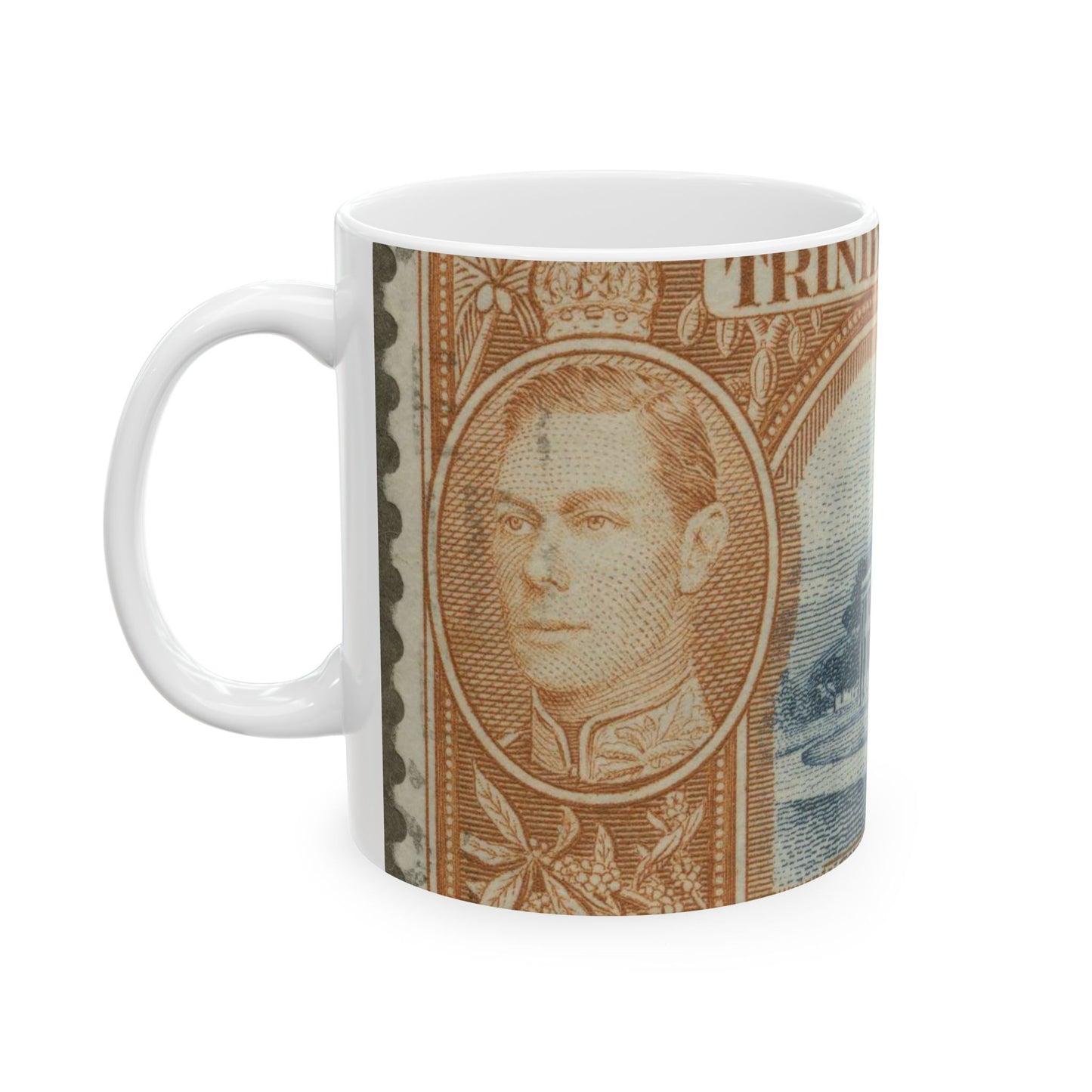 Frimärke ur Gösta Bodmans filatelistiska motivsamling, påbörjad 1950.Frimärke från Trindidad 1938. Motiv av tropisk agrikulturhögskola. Beautiful Novelty Ceramic Coffee Mug 11oz