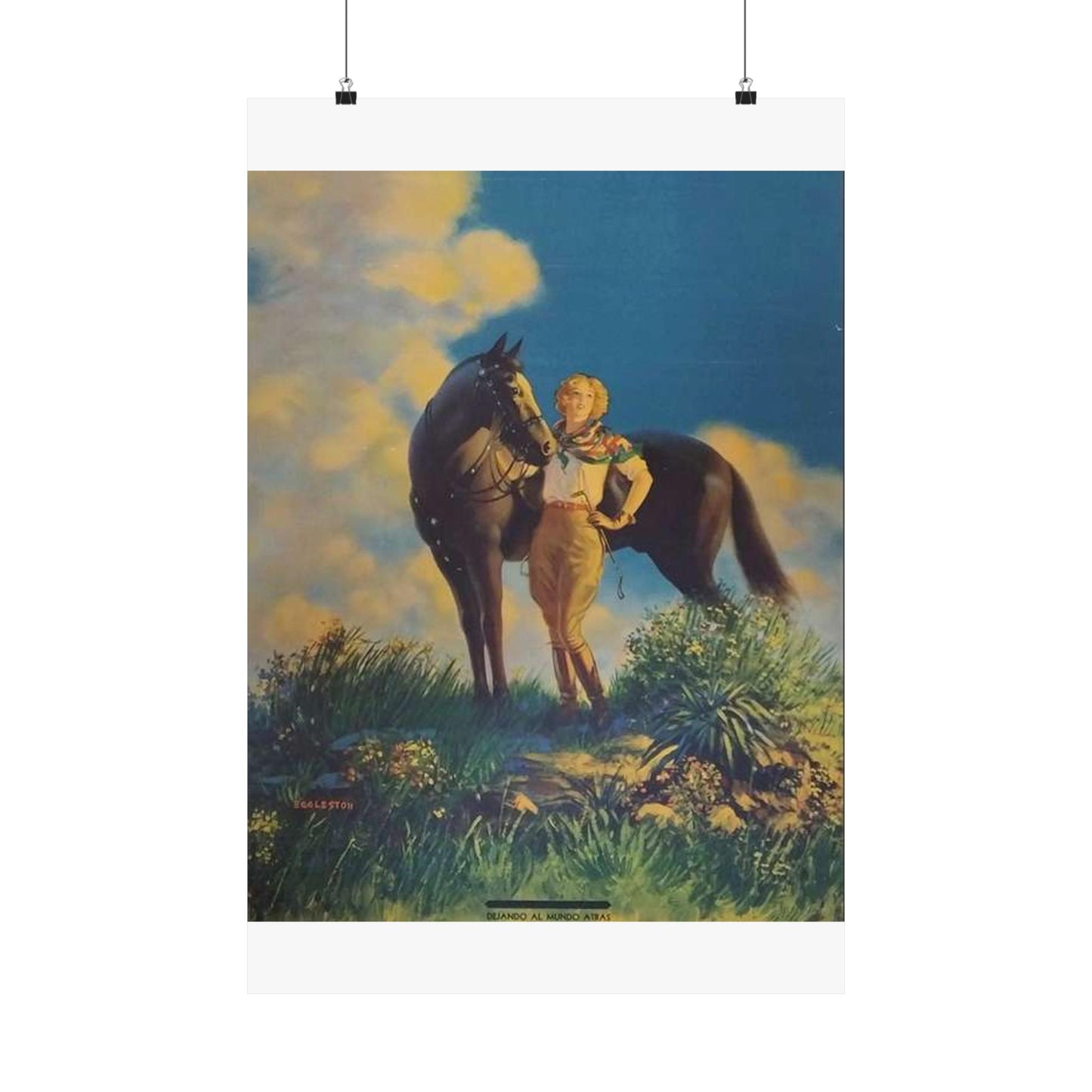 Top of the World, or, Dejando al Munro Atras, painting by Edward Mason Eggleston High Quality Matte Wall Art Poster for Home, Office, Classroom