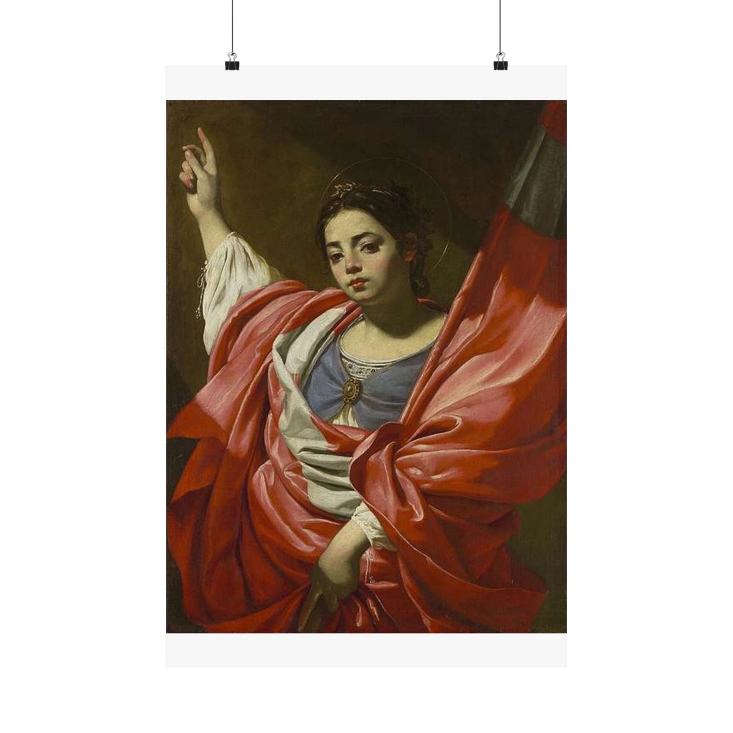 Vouet - School of - St. Ursula, c. 1620, 1961.285 High Quality Matte Wall Art Poster for Home, Office, Classroom