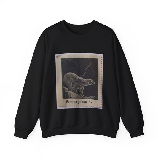 Pelz-Nitsche, Schnurgasse (Werbemarke) - postal stamp Black Heavy Blend Adult Crew Neck SweatShirt