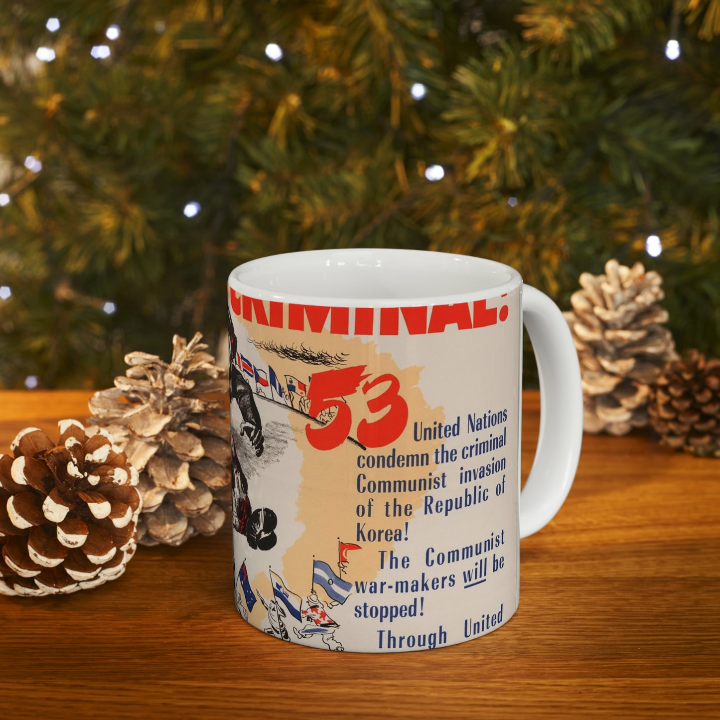 Stop Criminal!, Cold War American Propaganda poster Beautiful Novelty Ceramic Coffee Mug 11oz