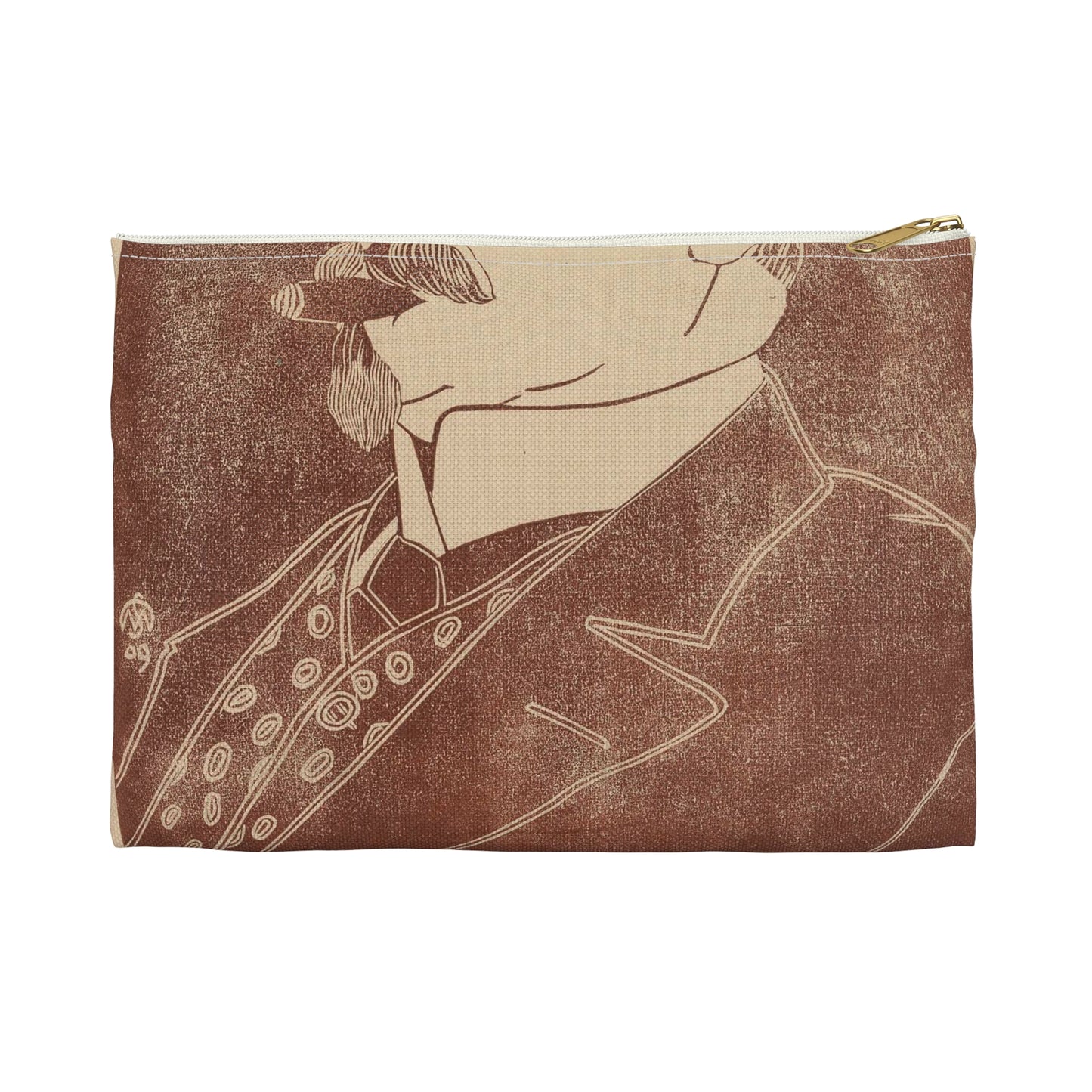 Samuel Jessurun de Mesquita - Portret van een onbekende man met sigaar Large Organizer Pouch with Black Zipper